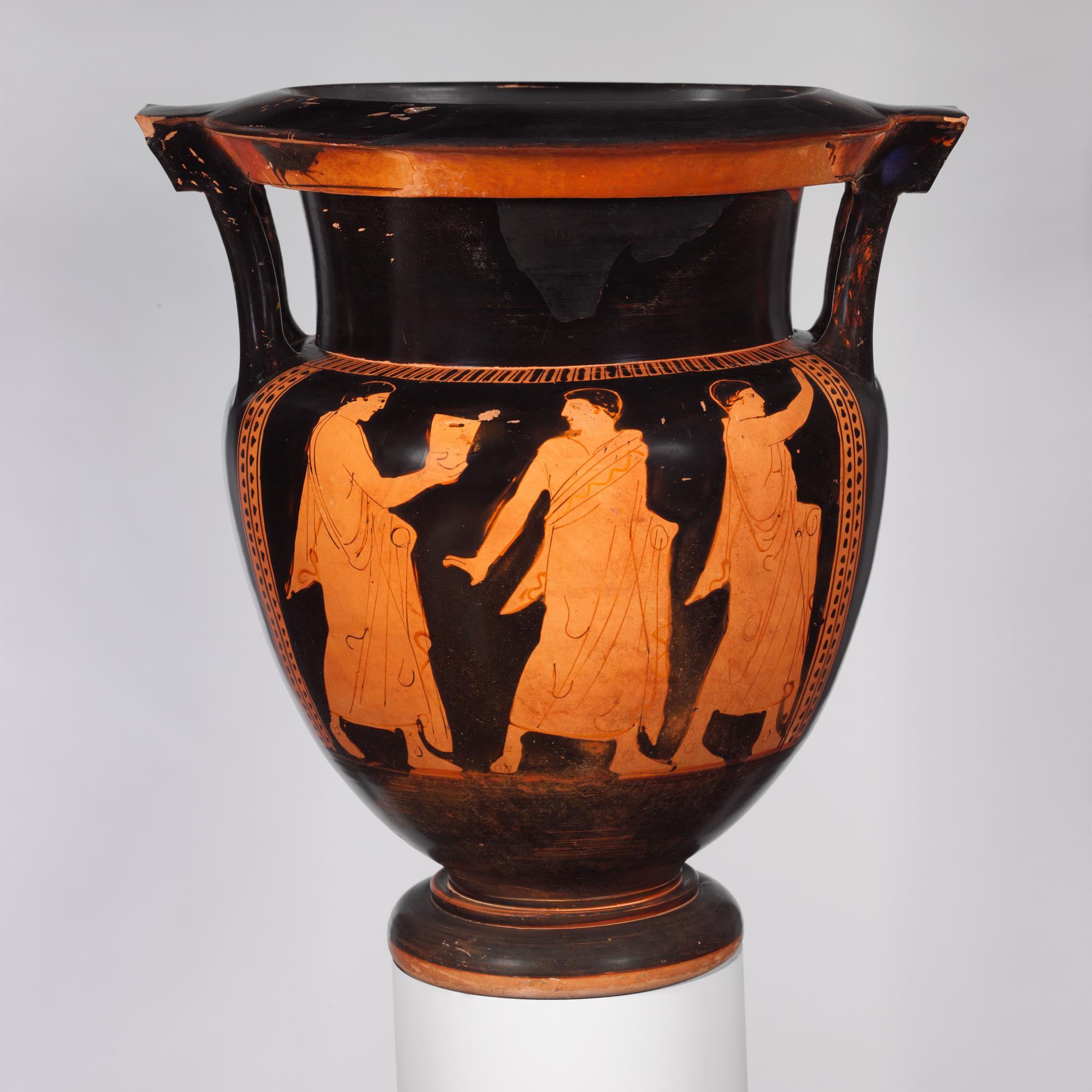 Terracotta column-krater (bowl for mixing wine and water), Image 2/2
