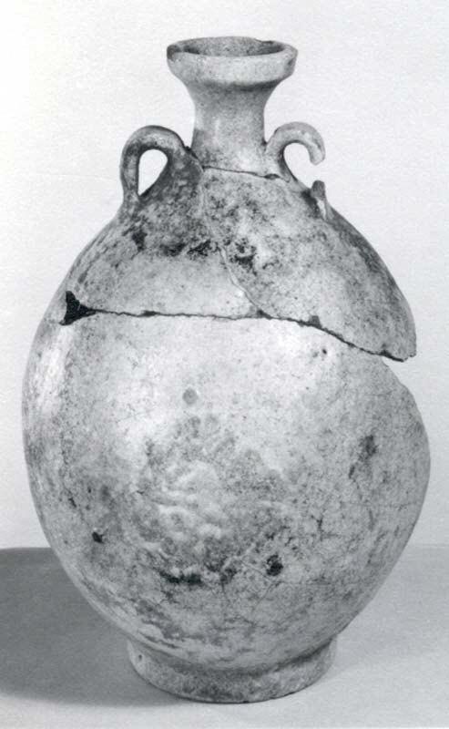 Green glazed amphora