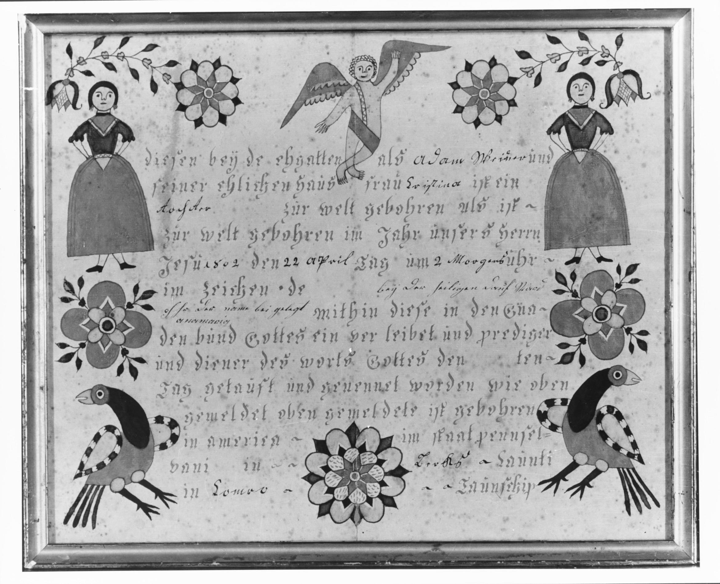 Birth and Baptismal Certificate, Image 2/2