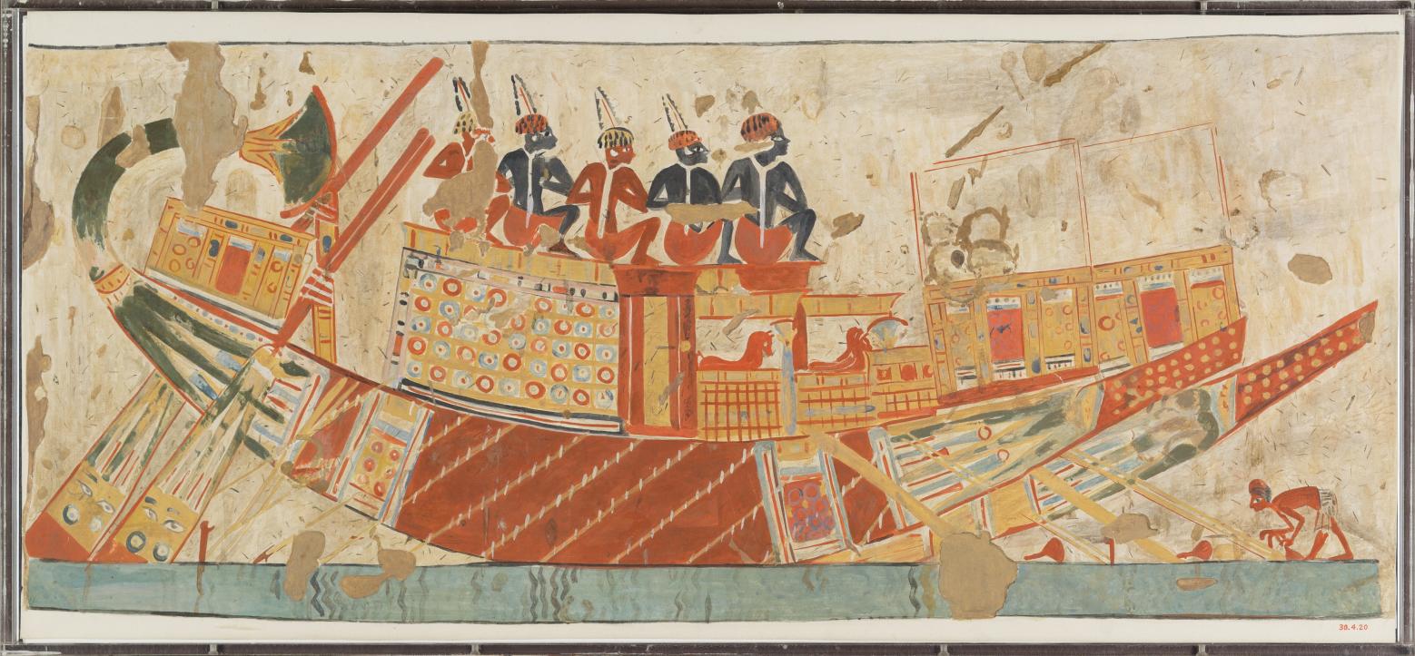 Boat Carrying Captives from Nubia, Tomb of Huy
