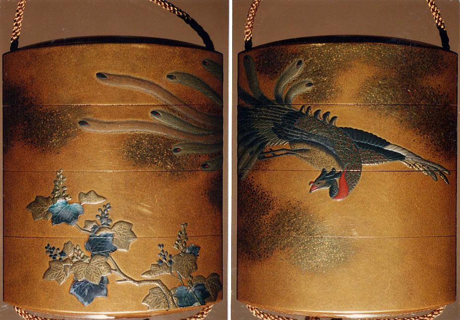 Case (Inrō) with Pheonix and Paulownia Tree, Image 4/7