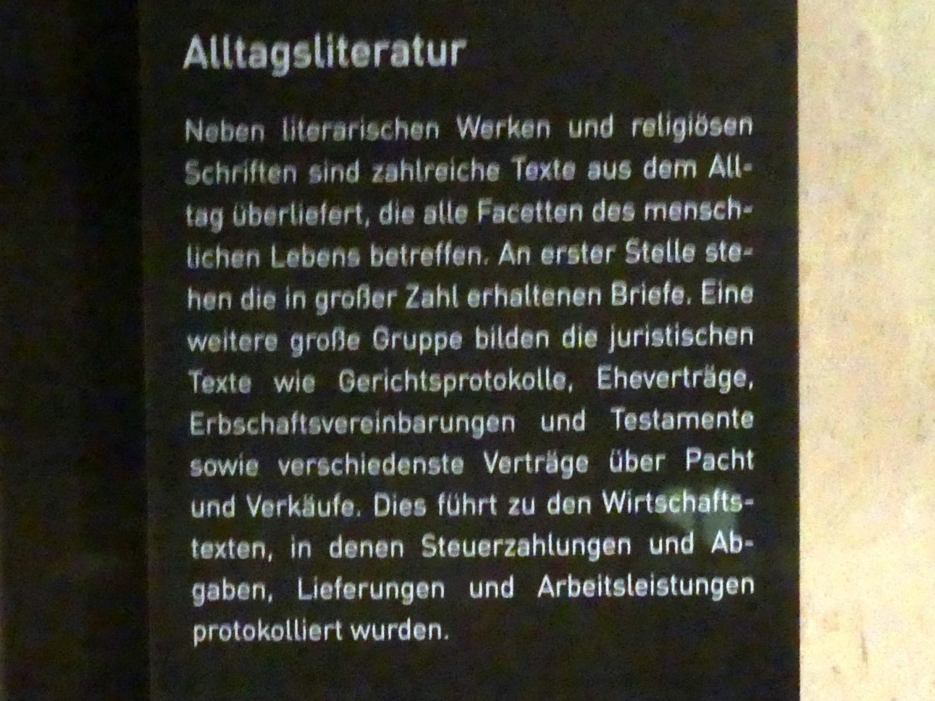 München, Staatliches Museum Ägyptischer Kunst, Saal 8, Schriftträger, Bild 4/8