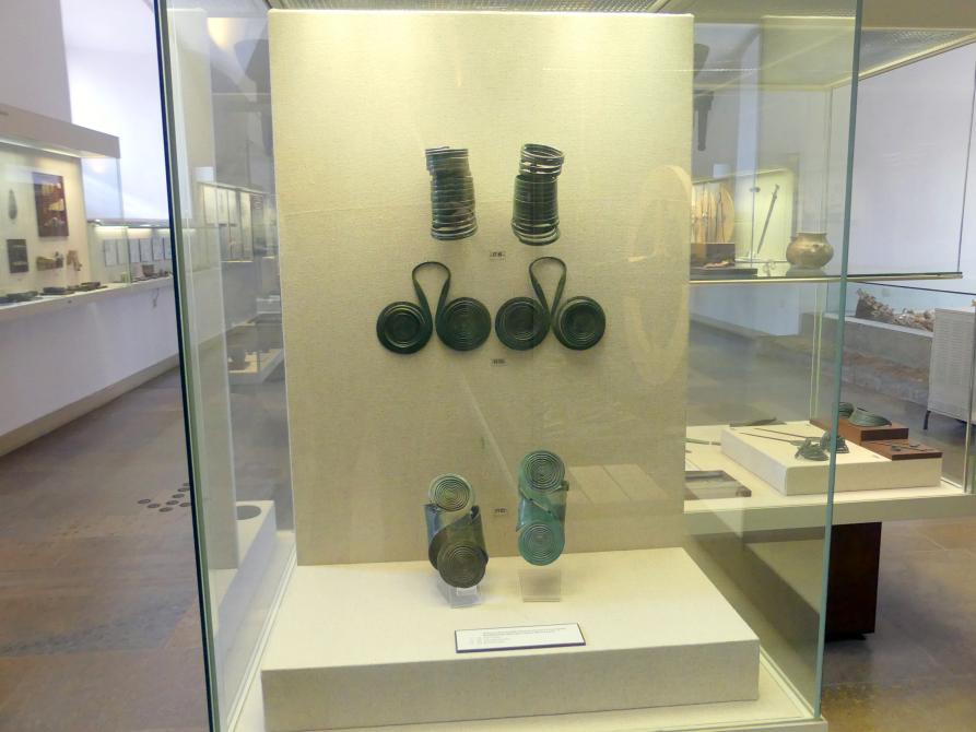 Würzburg, Museum für Franken, Vitrine 9, Schmuck der späten Bronzezeit, Bild 3/3