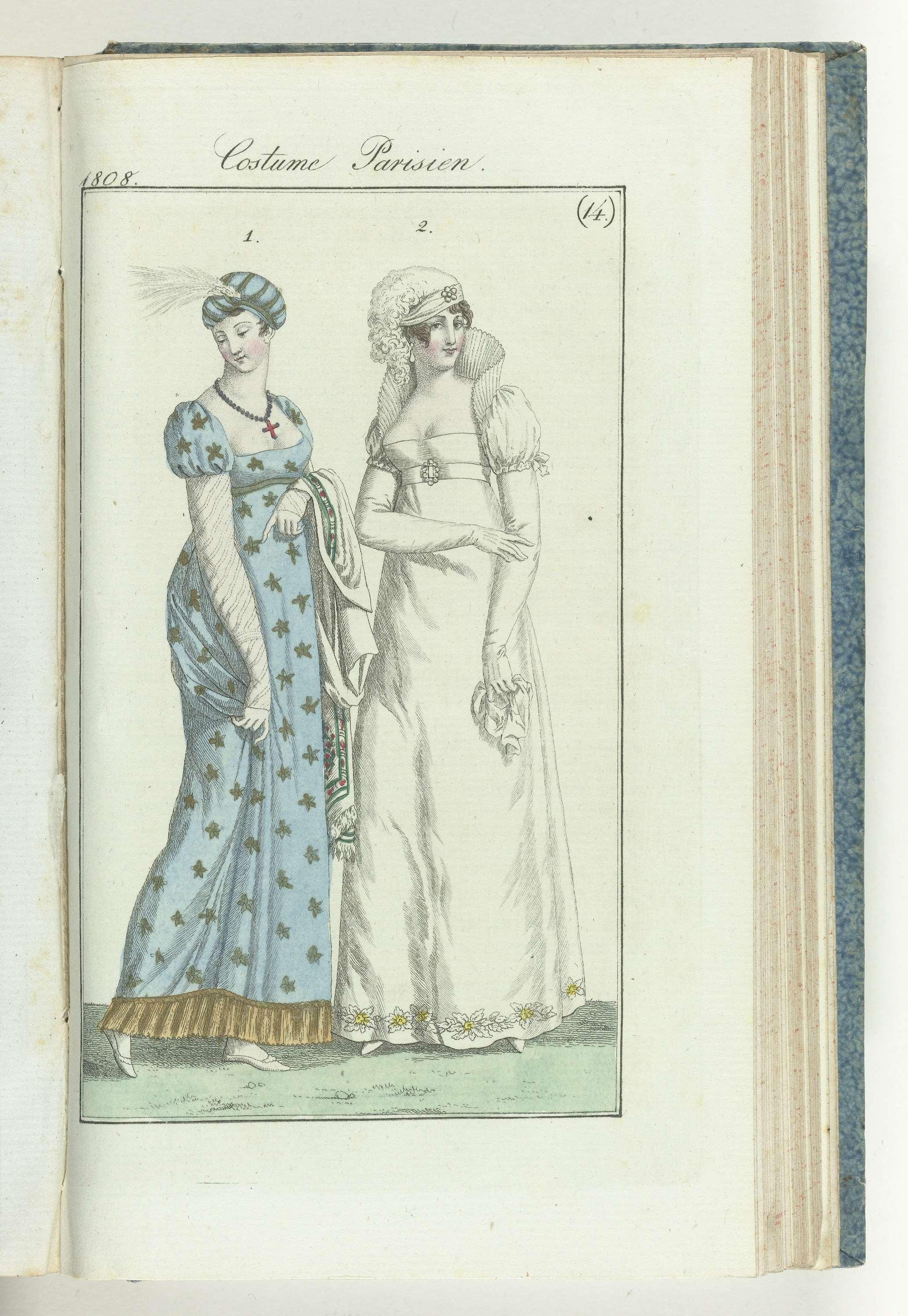 Journal des Dames et des Modes, editie Frankfurt 4 avril 1808, Costume Parisien (14)