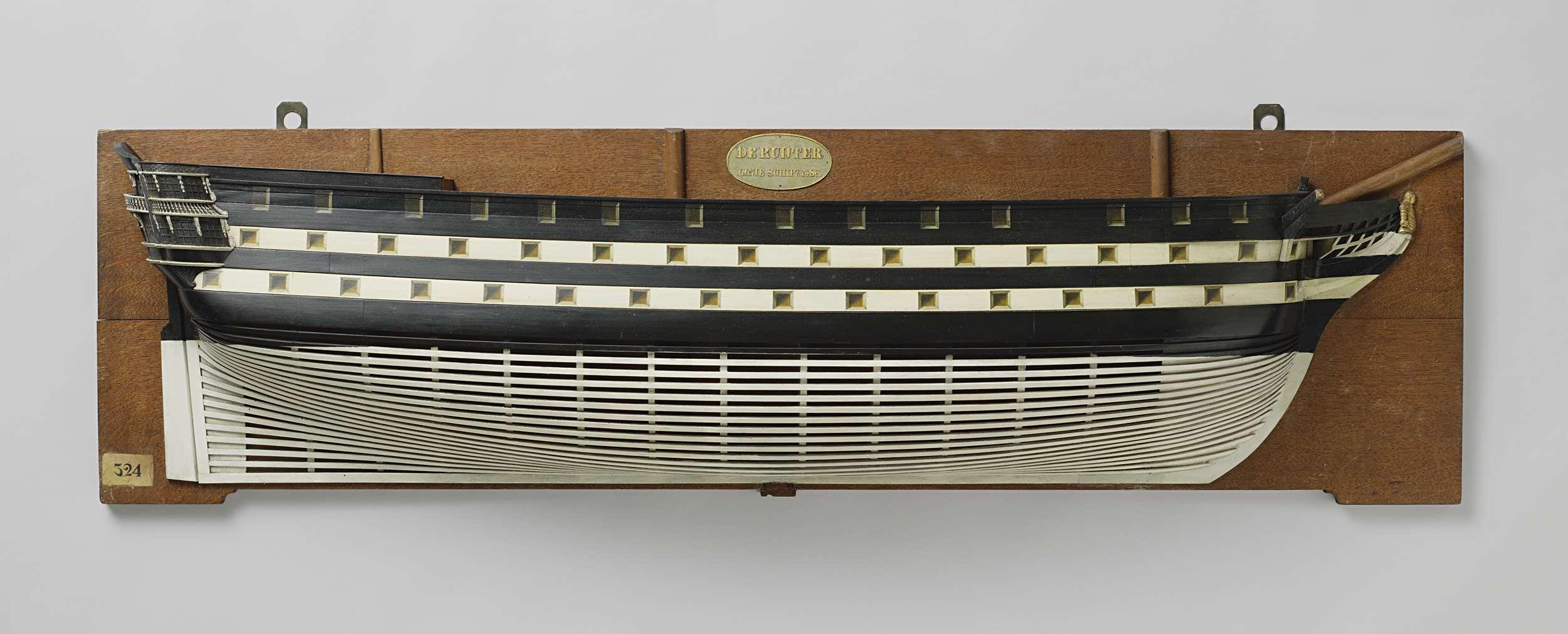 Half Model of a 74-Gun Ship of the Line