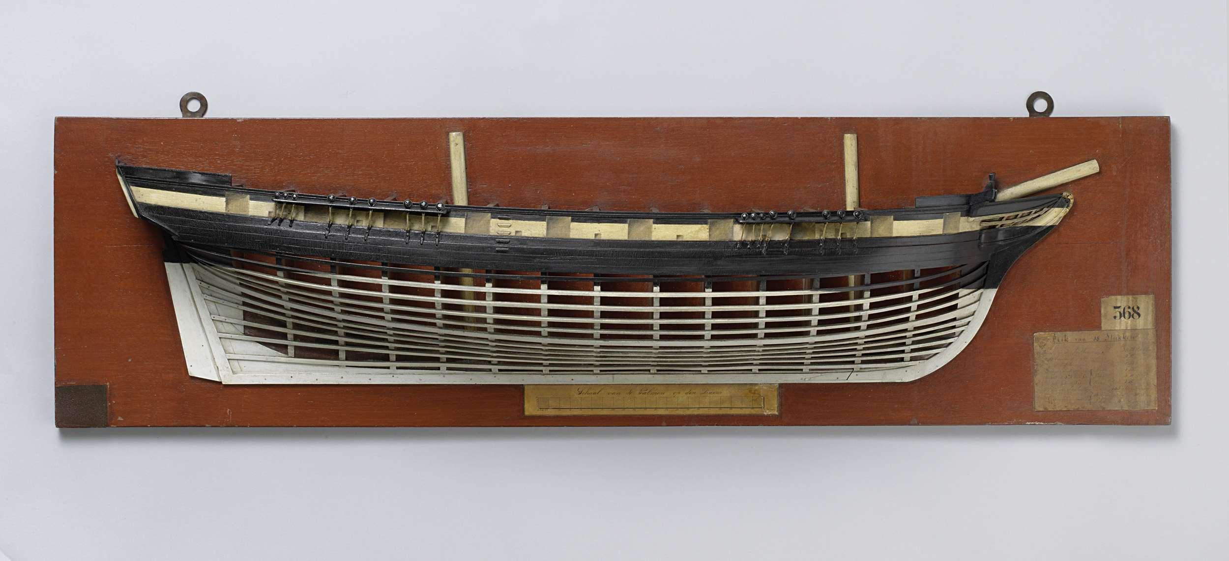 Half Model of an 18-Gun Brig