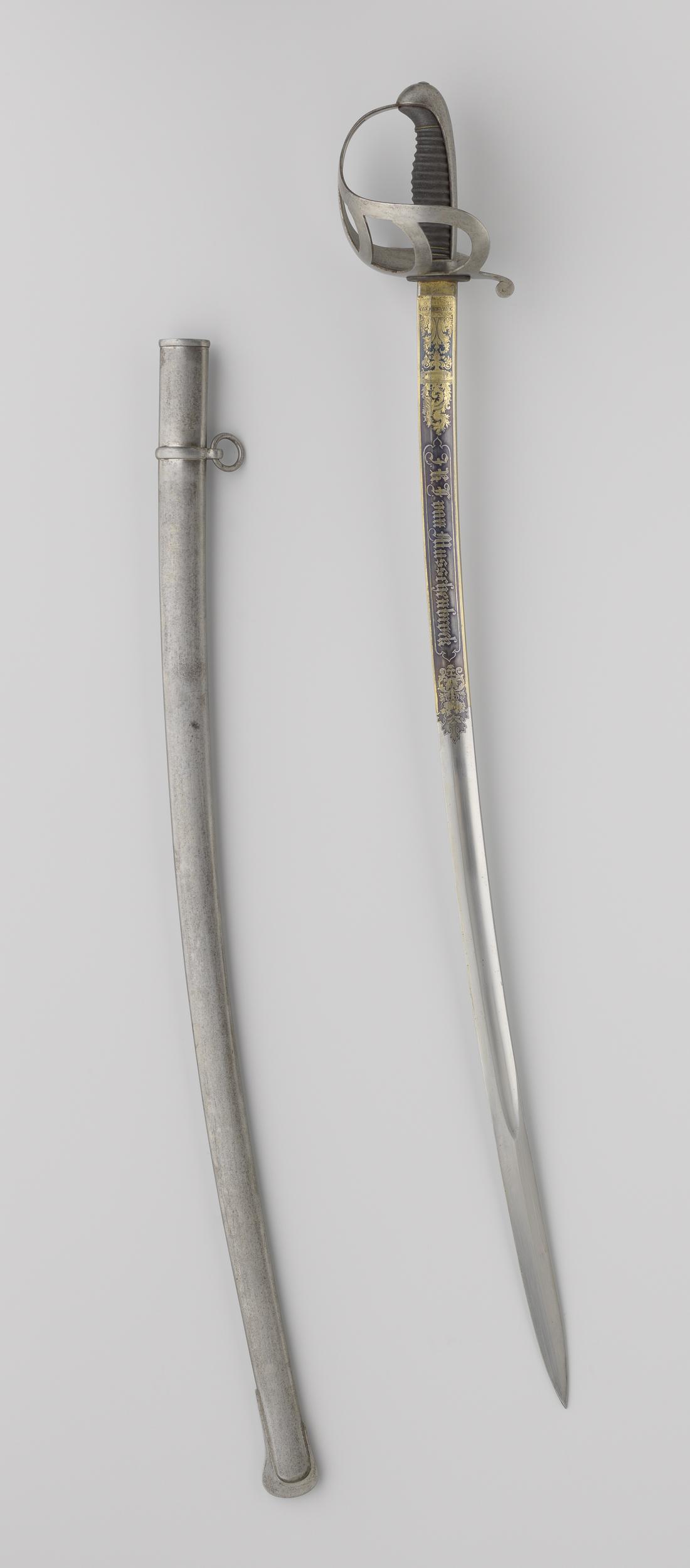 Officierssabel van de cavalerie No. 1 met schede