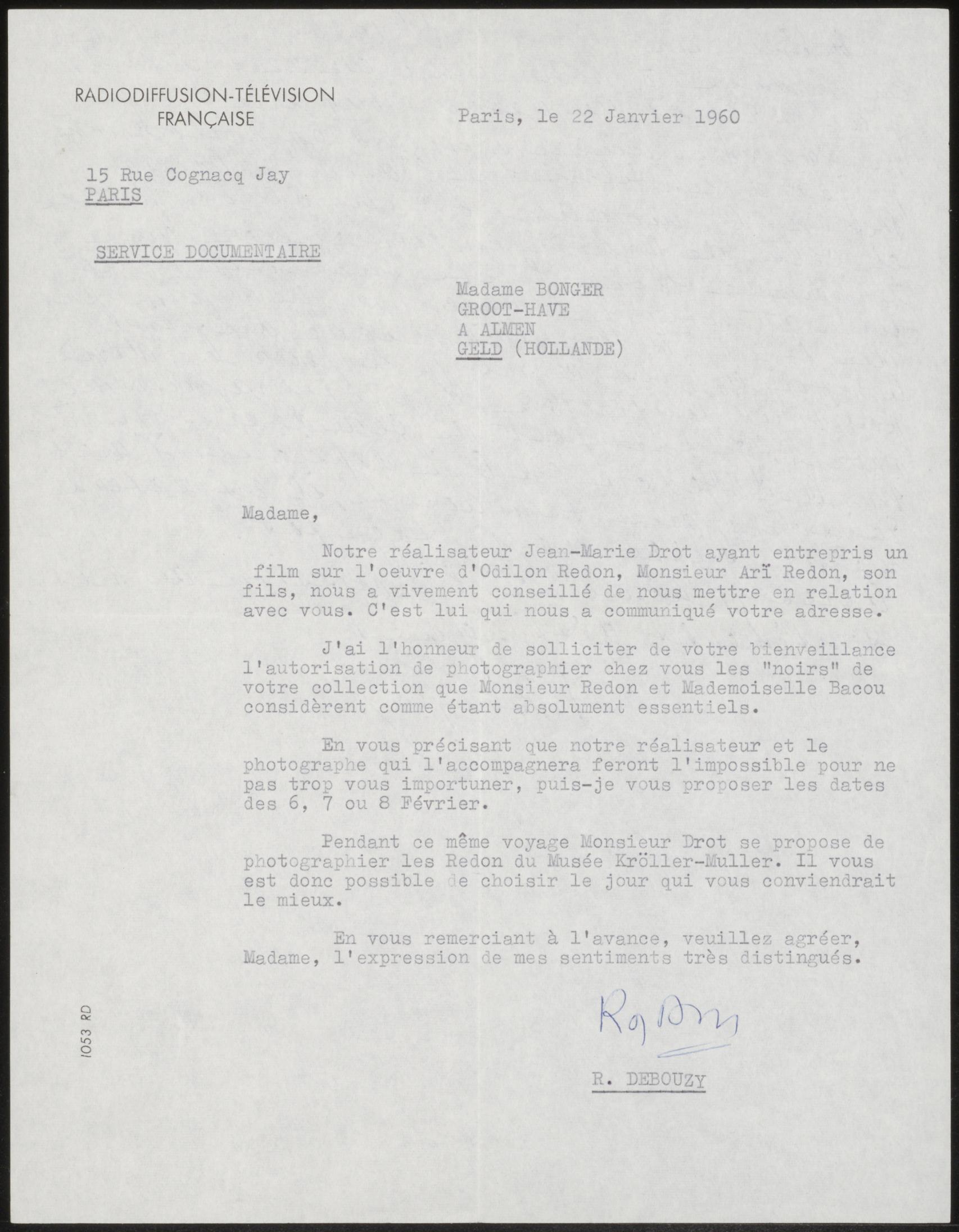 Brief aan Françoise W.M. Bonger