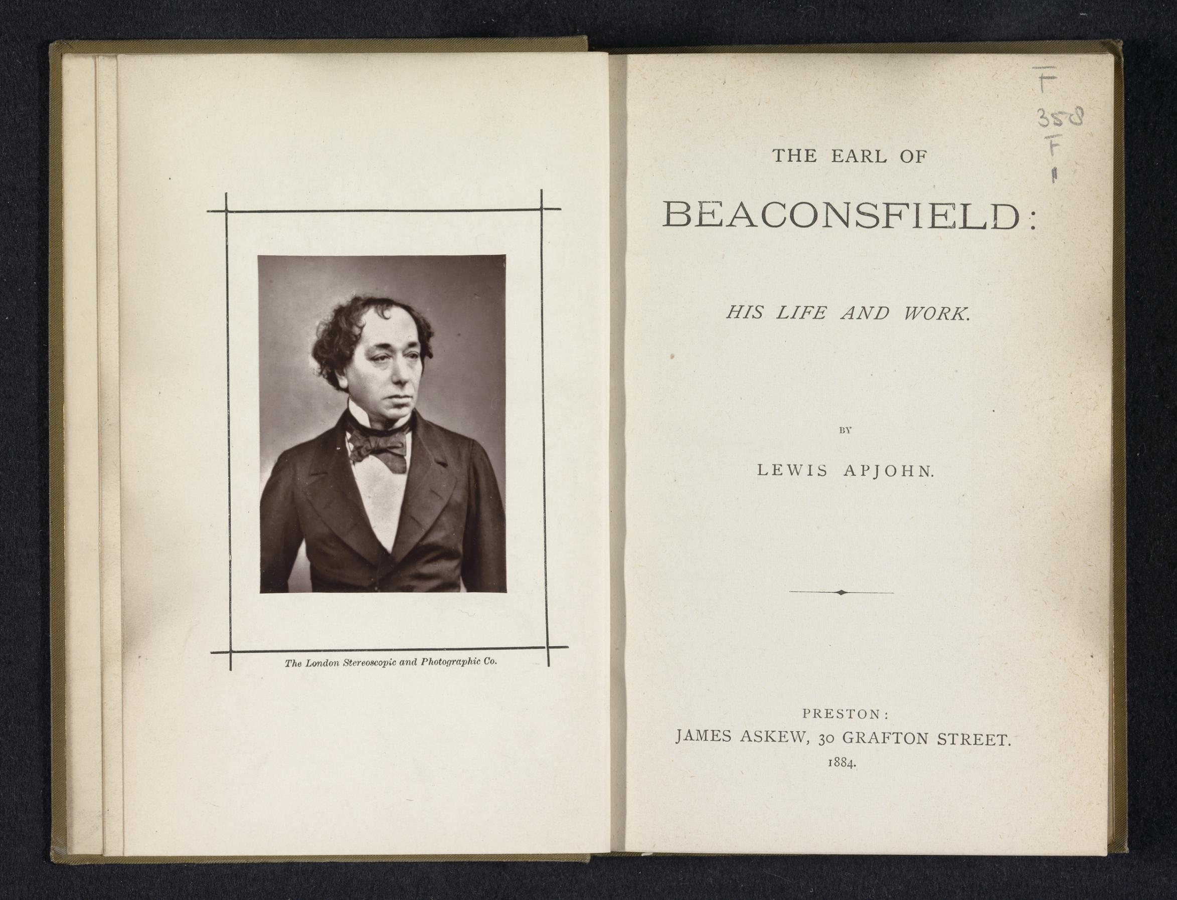 The earl of Beaconsfield his life and work