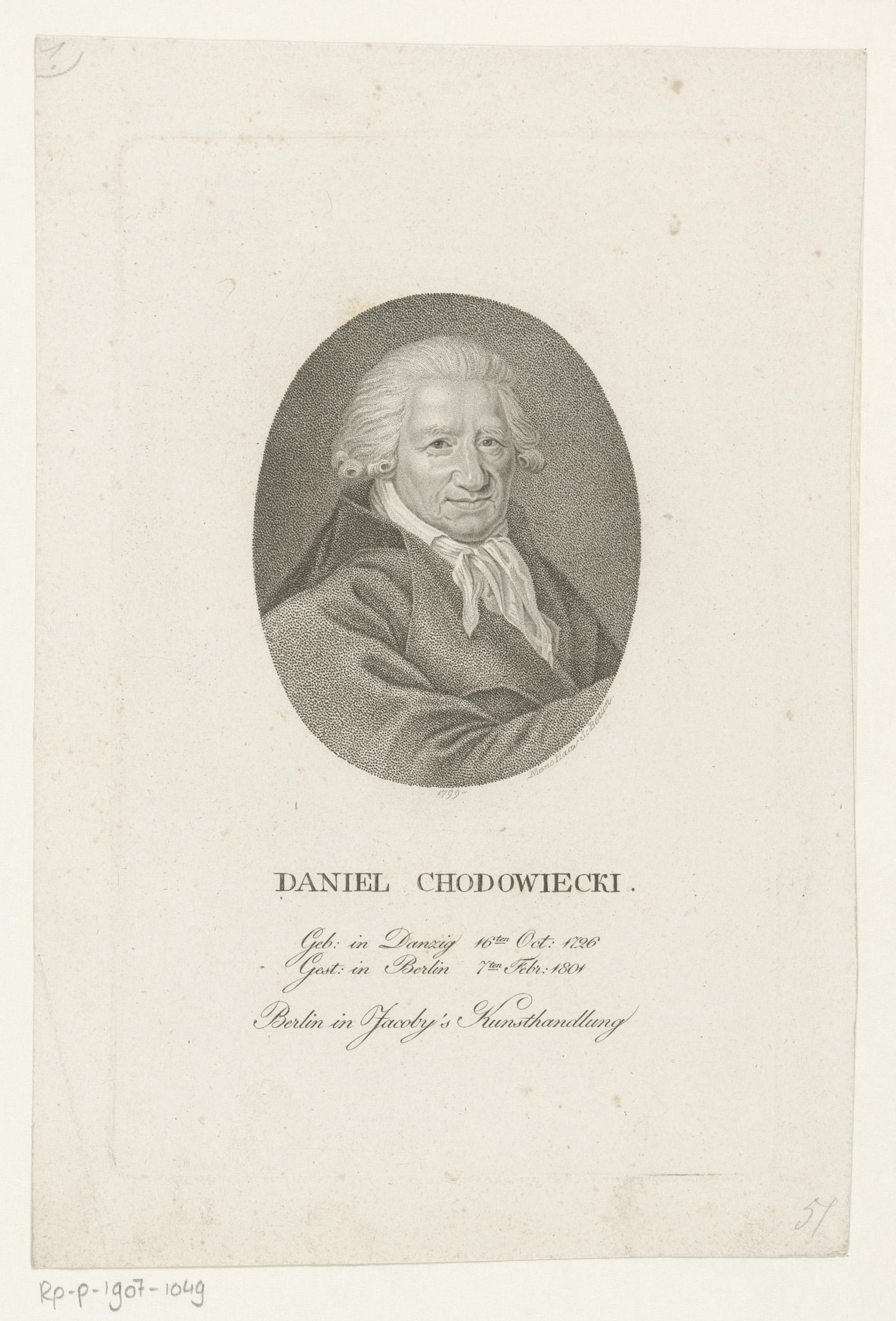 Portret van Daniel Nikolaus Chodowiecki