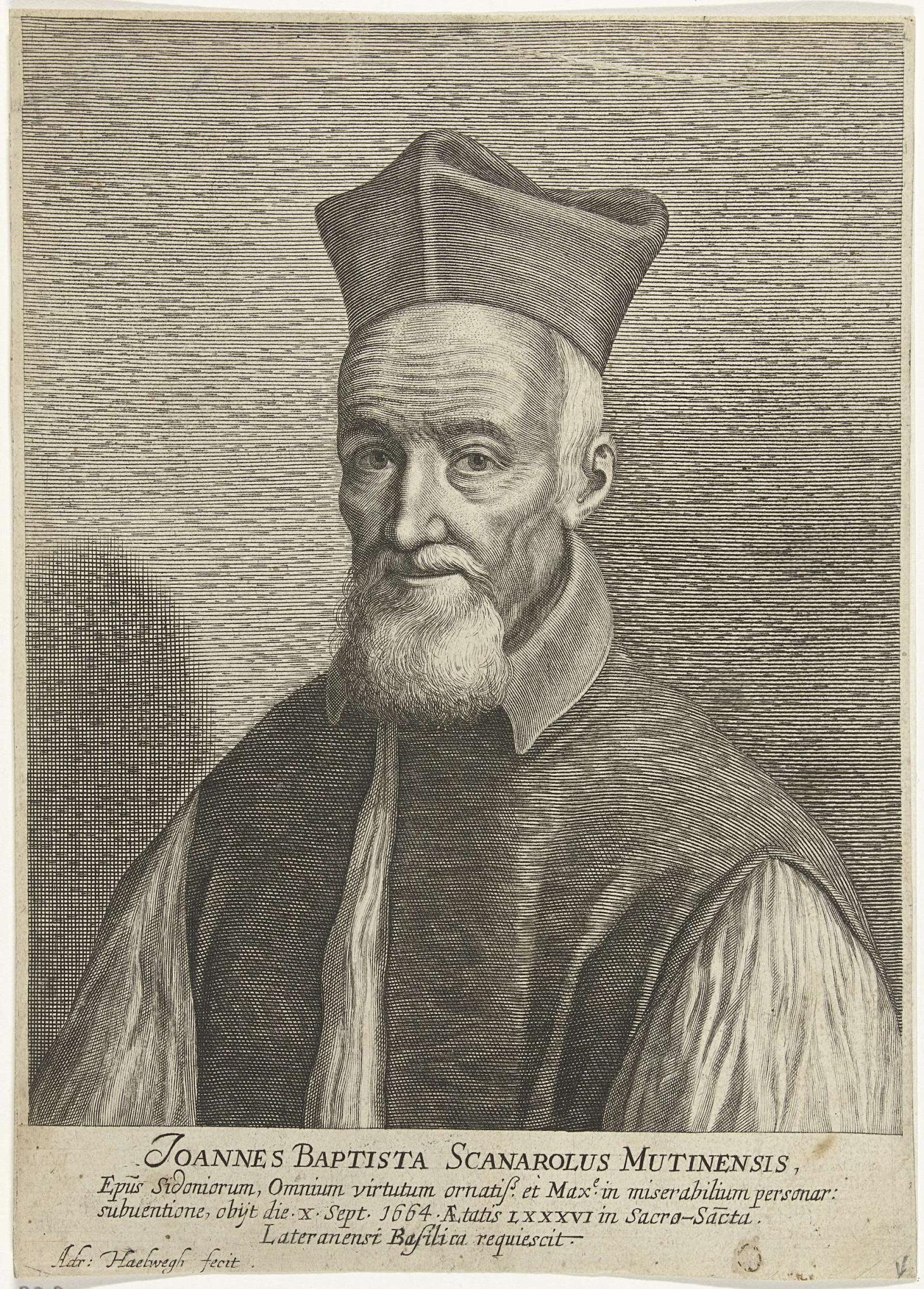 Portret van Johannes Baptist Scanaroli