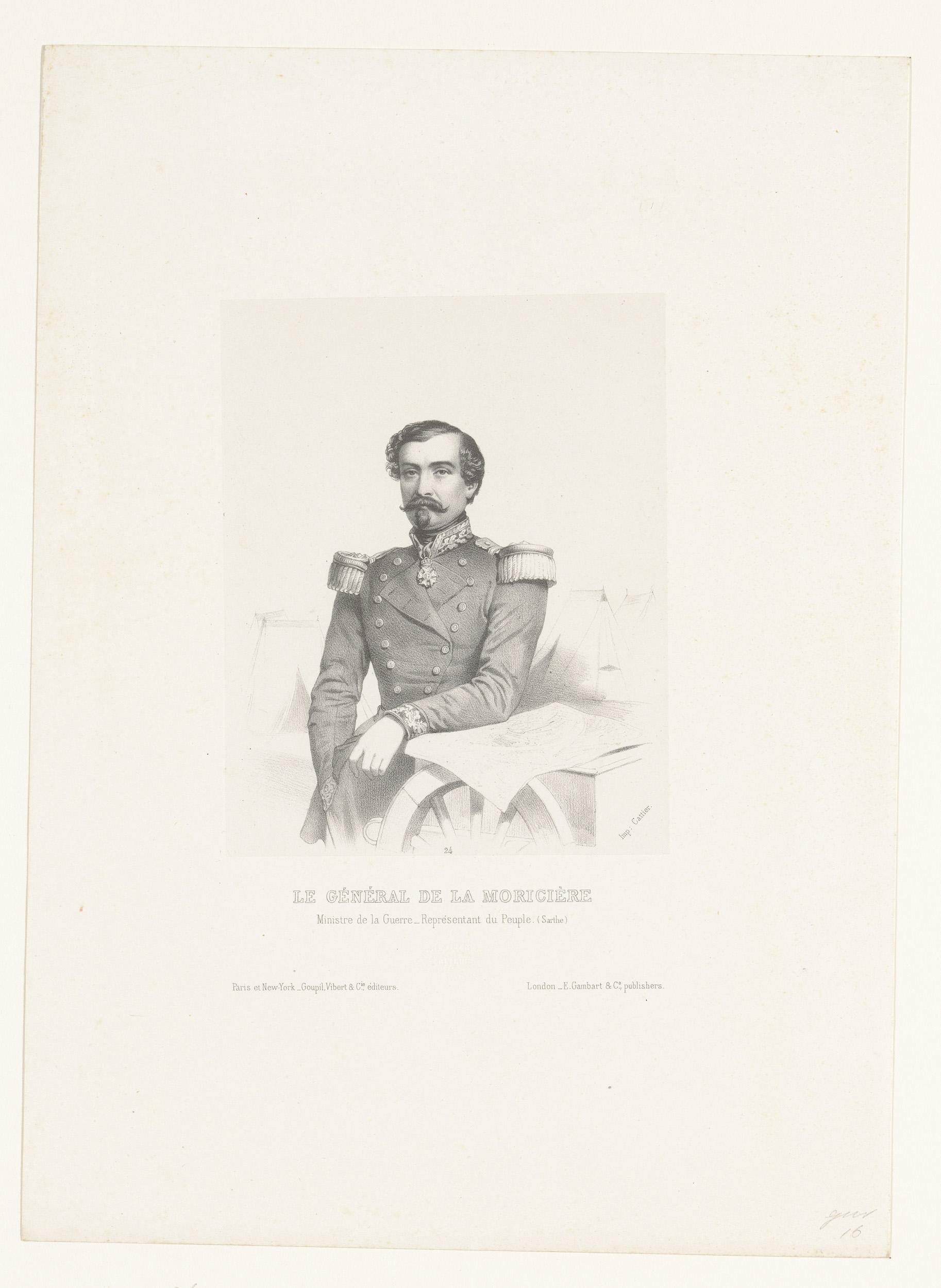 Portret van generaal Louis Juchault de Lamoricière