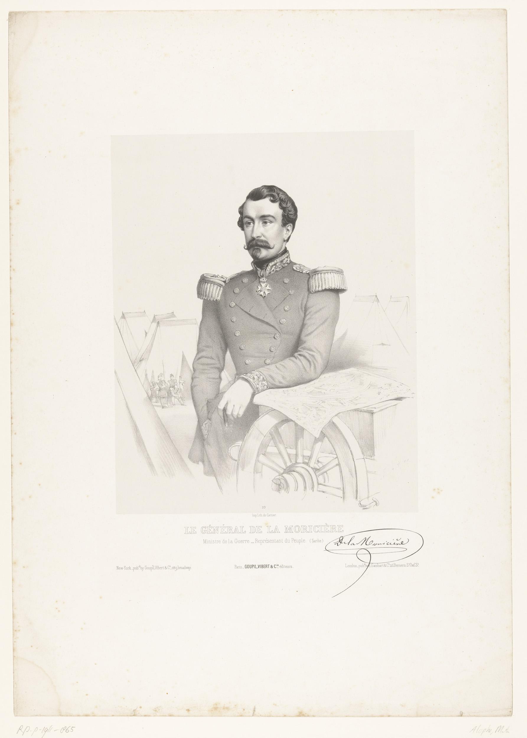 Portret van generaal Louis Juchault de Lamoricière