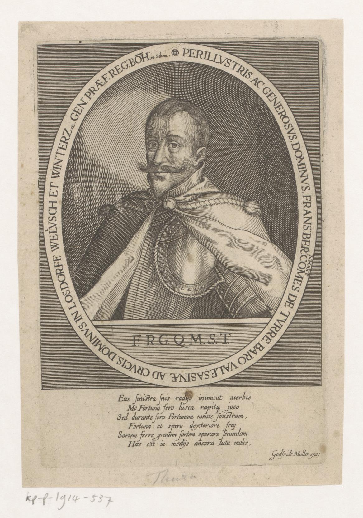 Portret van Franz Bernhard von Thurn-Valsassina