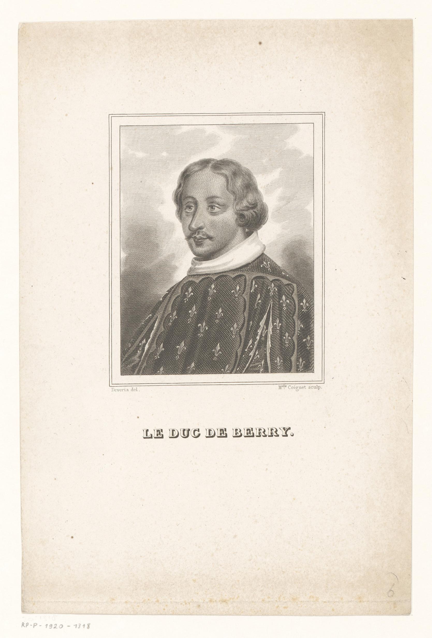 Portret van de hertog van Berry