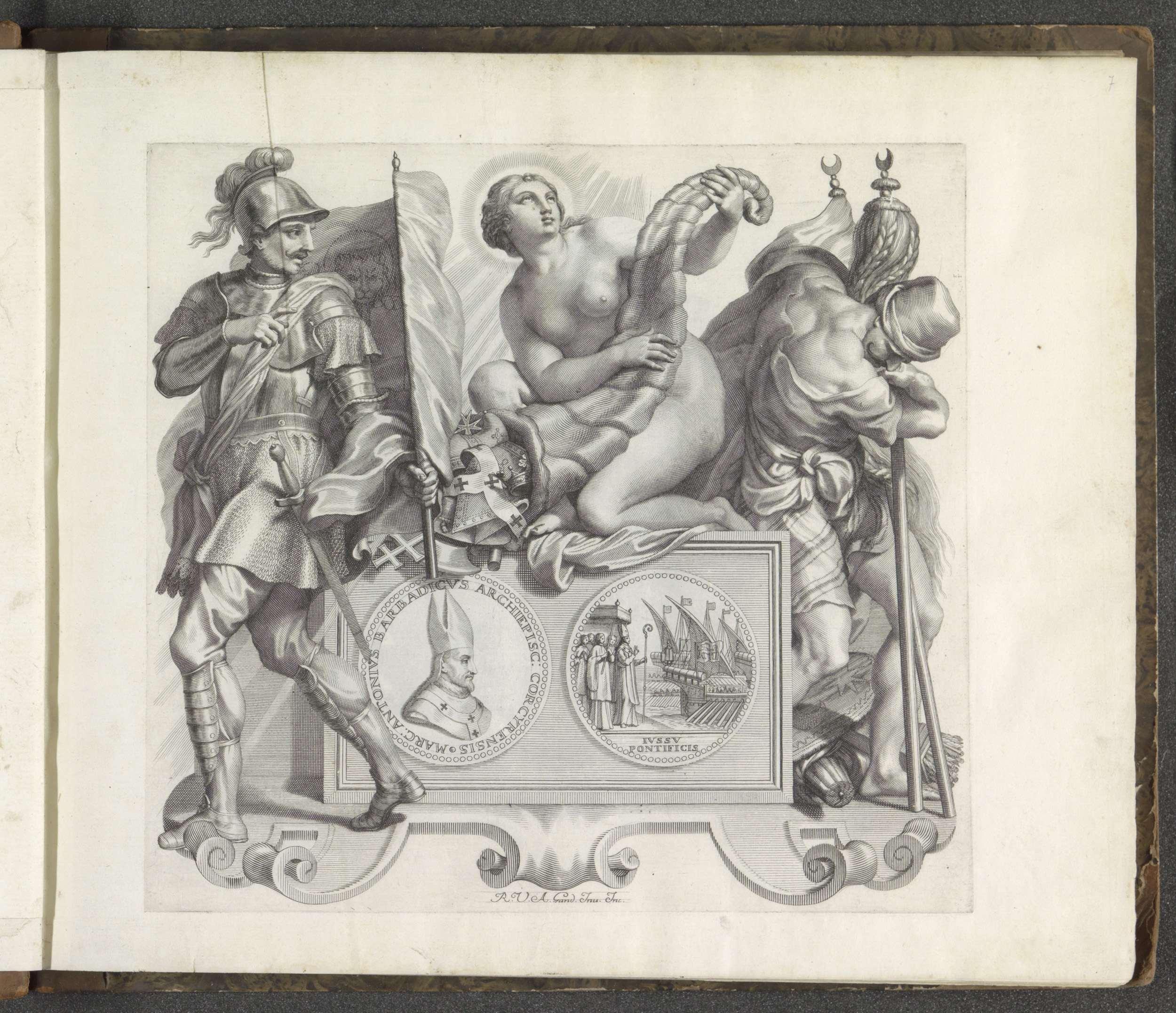 Portret van Marcantonio Barbarigo en de personificatie van Gods Gunst