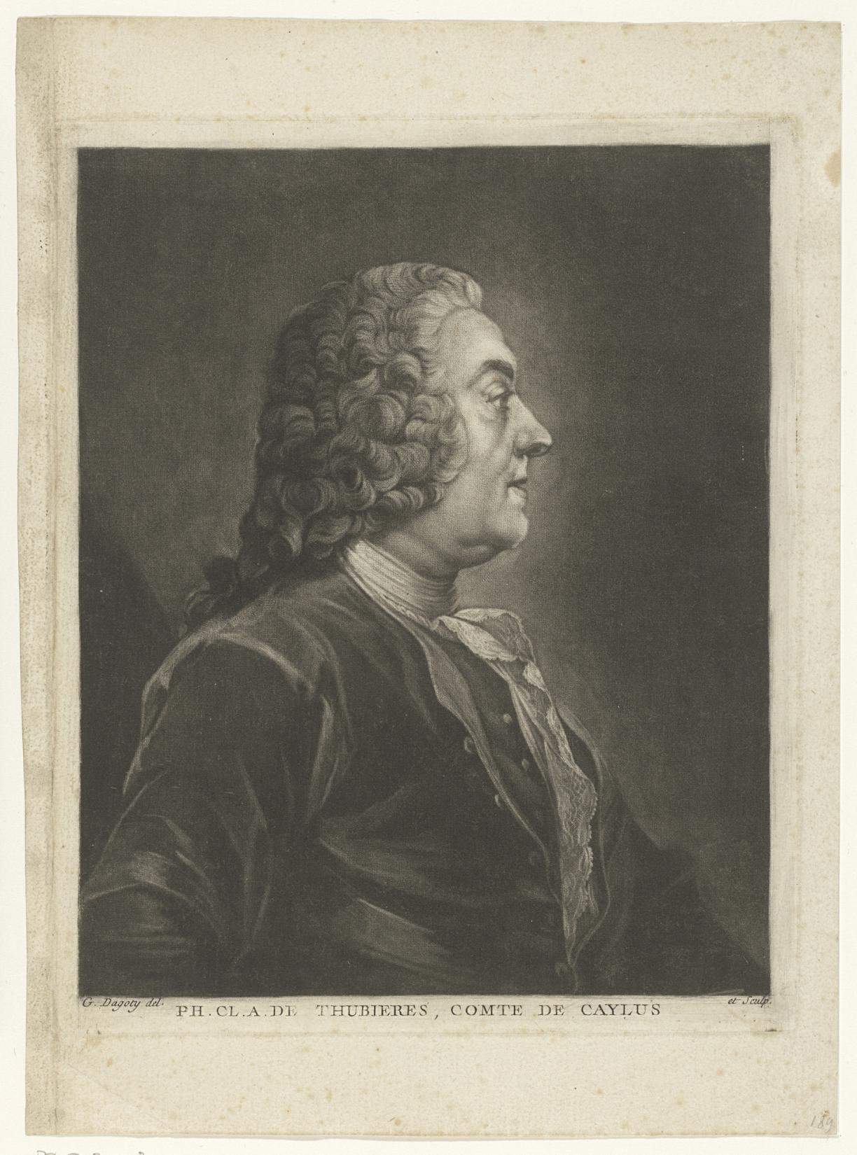 Portret van Anne Claude Philippe Caylus