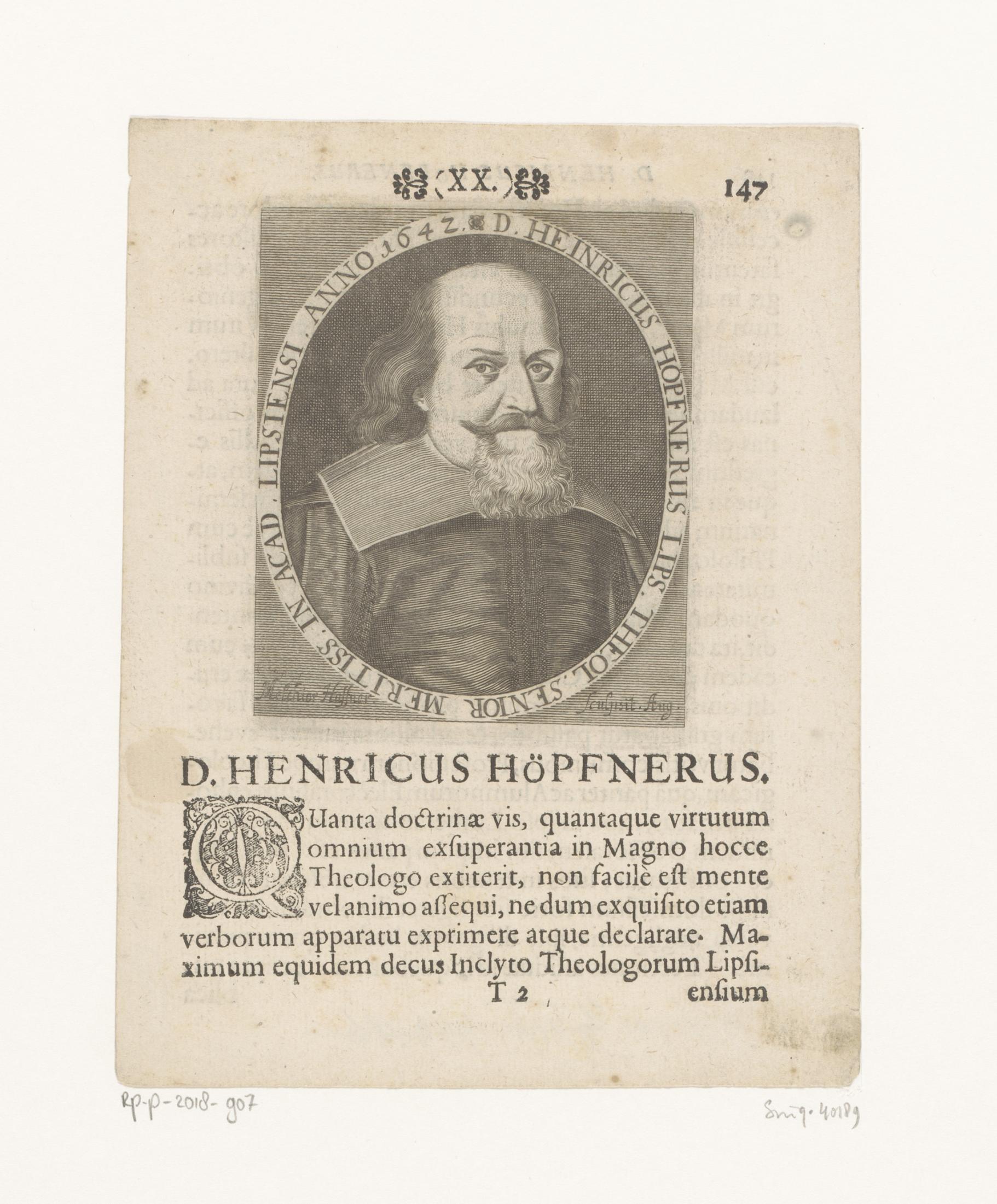 Portret van Heinrich Höpfner