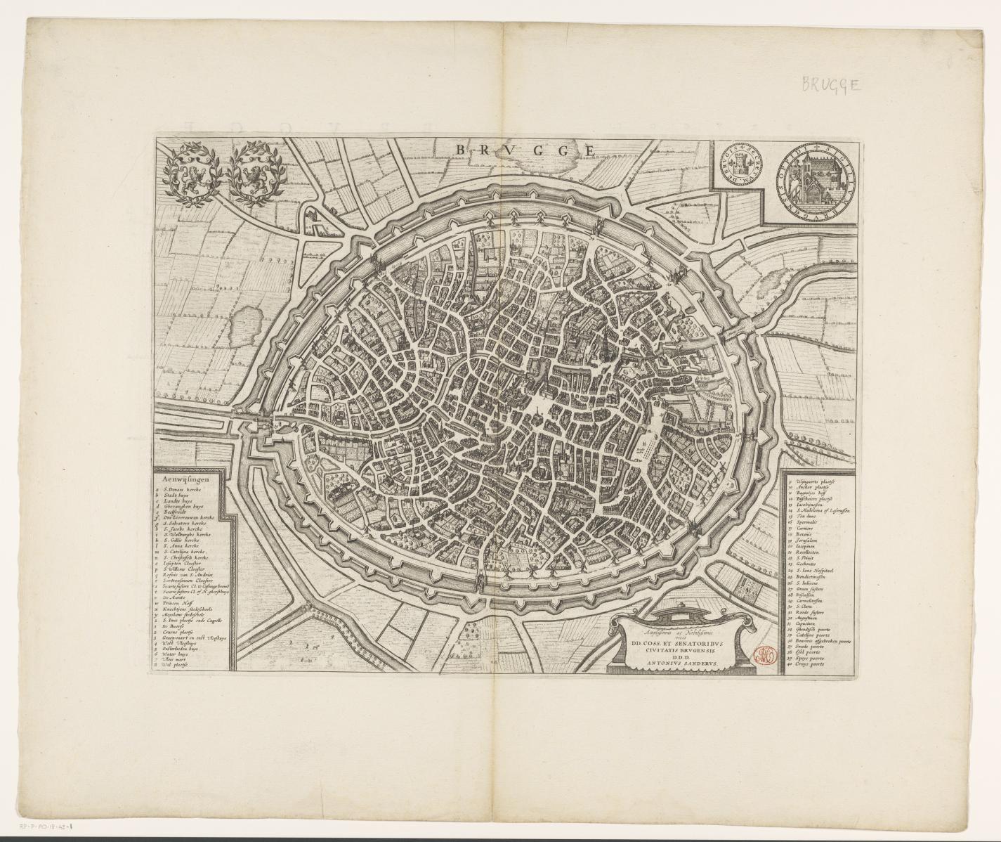 Plattegrond van Brugge