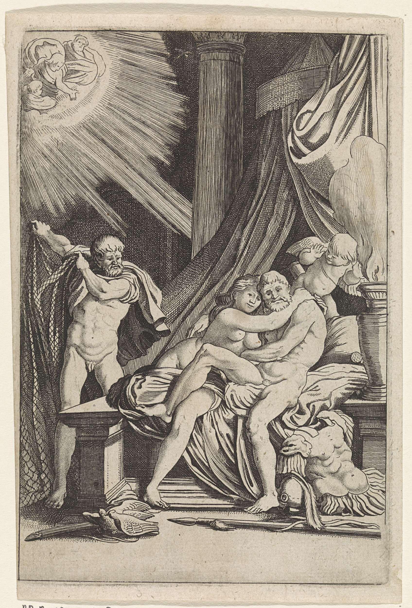 Mars en Venus verrast door Vulcanus