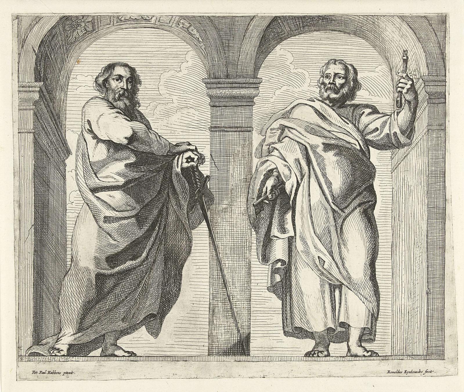 Petrus en Paulus in een vestibule