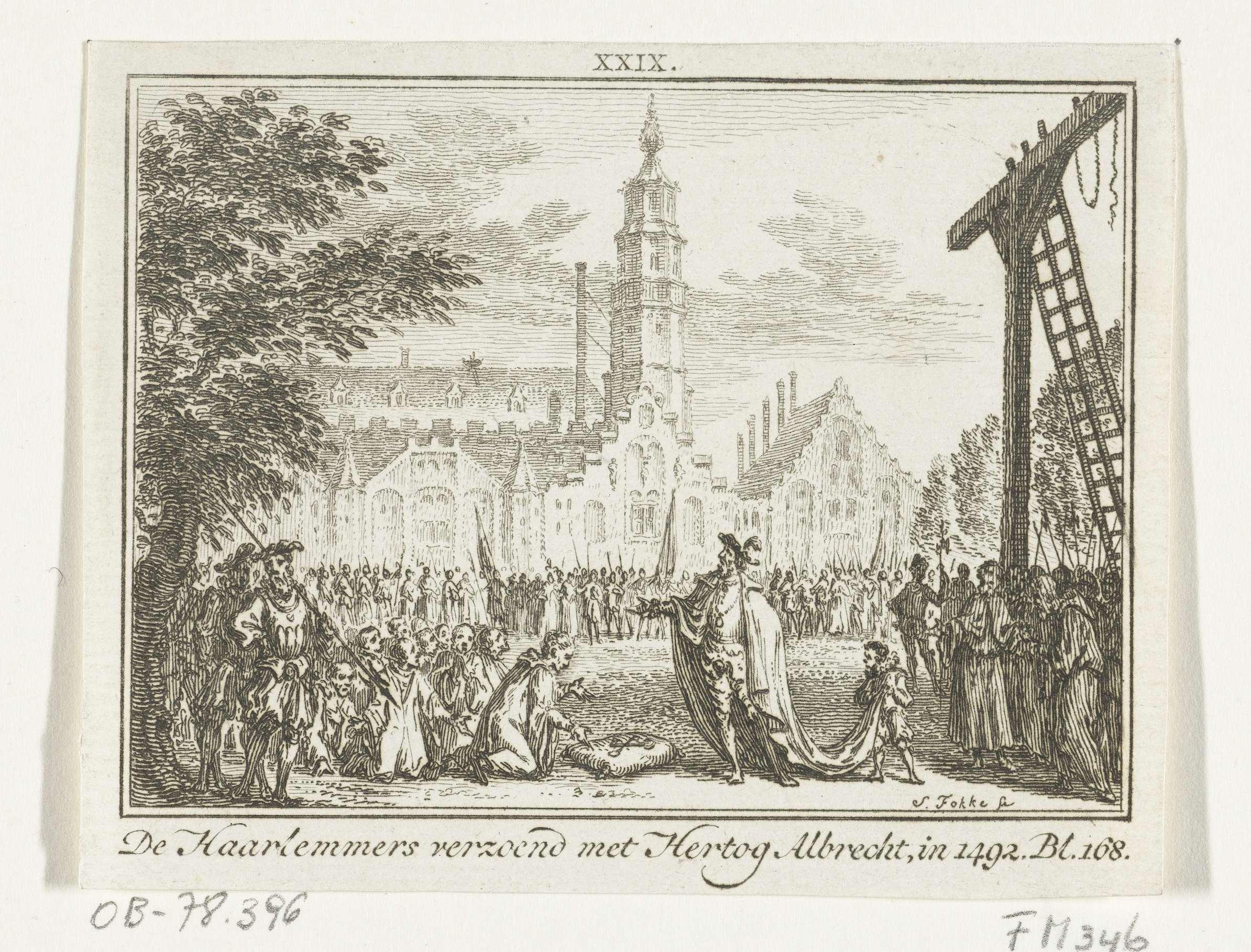 De Haarlemmers verzoend met hertog Albrecht, in 1492