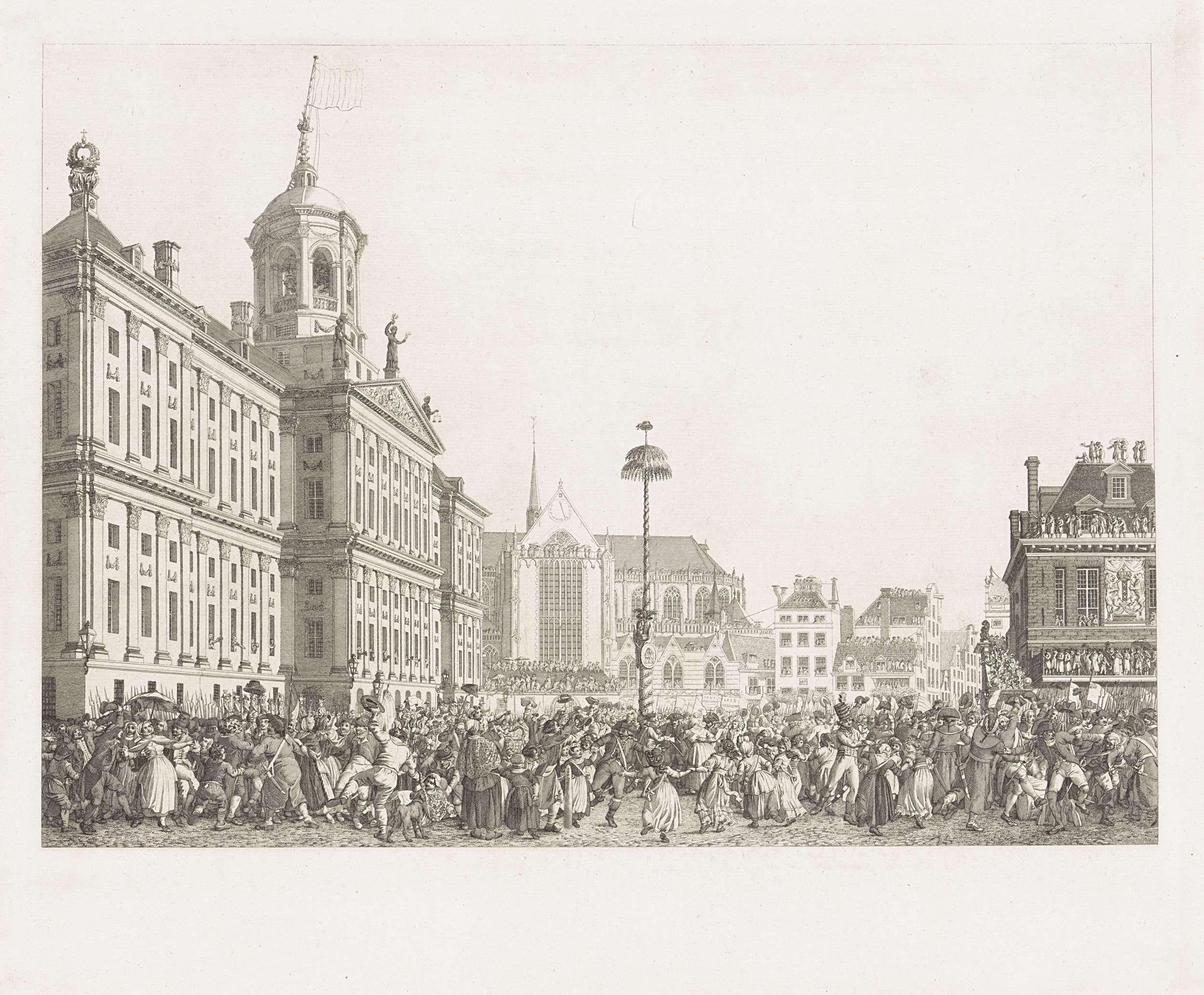 Feest der Vrijheid op de Dam te Amsterdam, 4 maart 1795