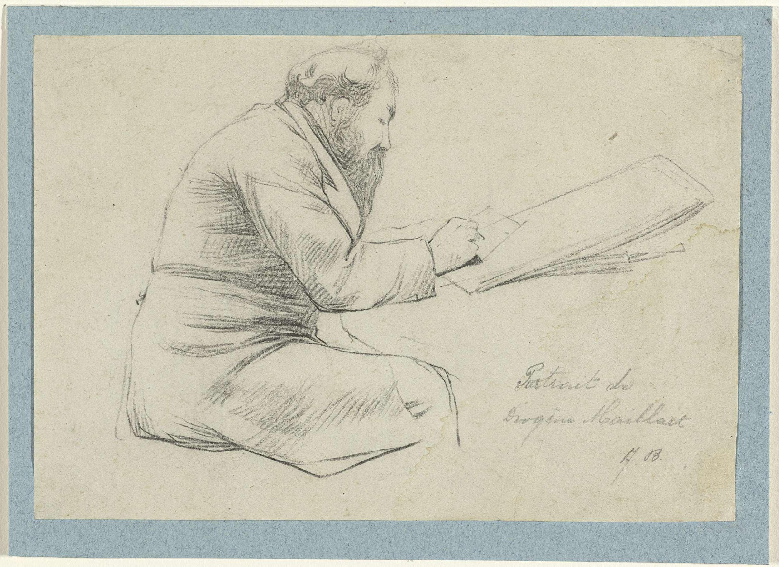 Portret van Diogène Maillart aan het werk