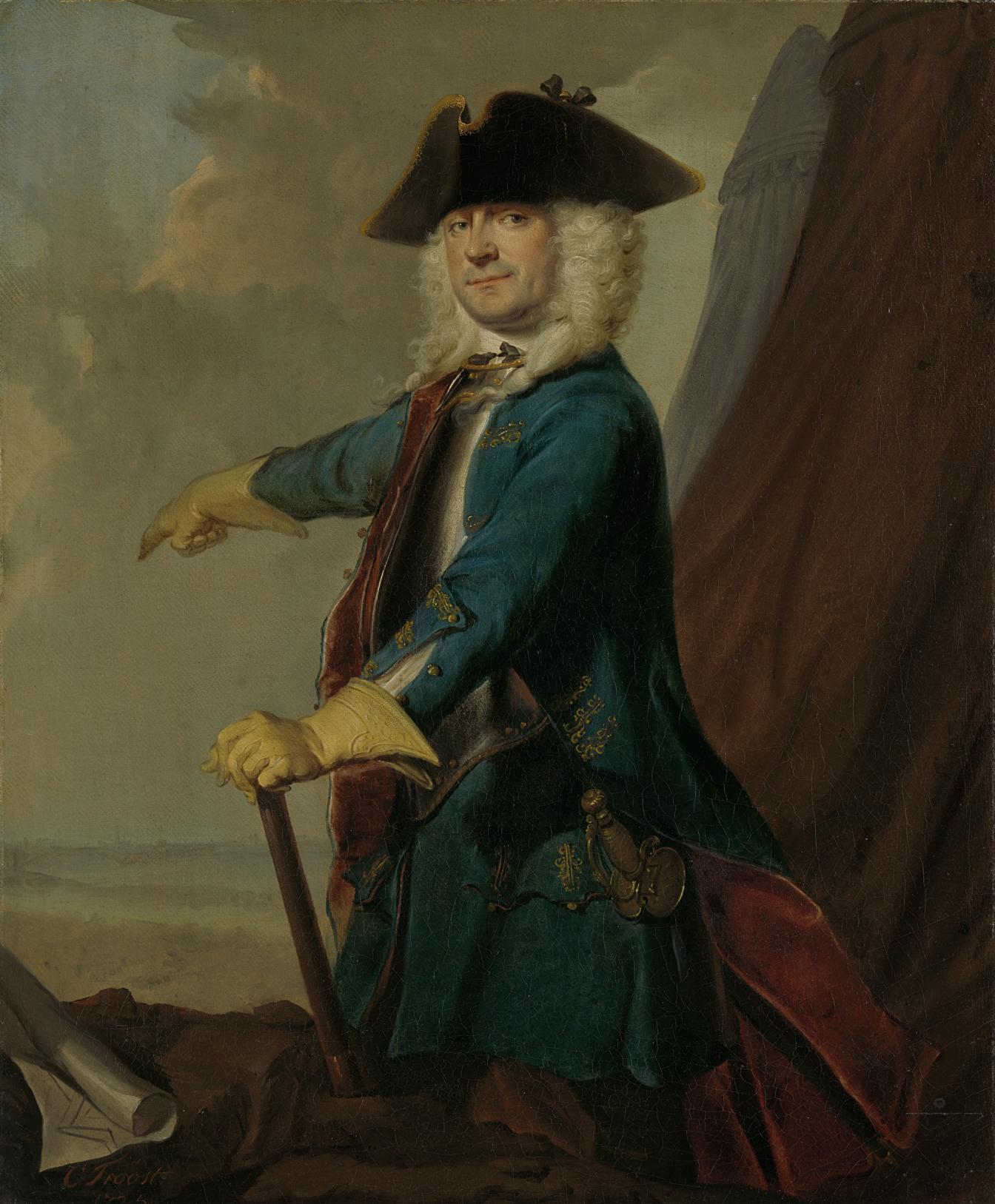 Gerrit Sichterman (1688-1730). Quartermaster-General of the Cavalry, Colonel of the Oranje-Groningen Infantry Regiment, Commandant of Grave