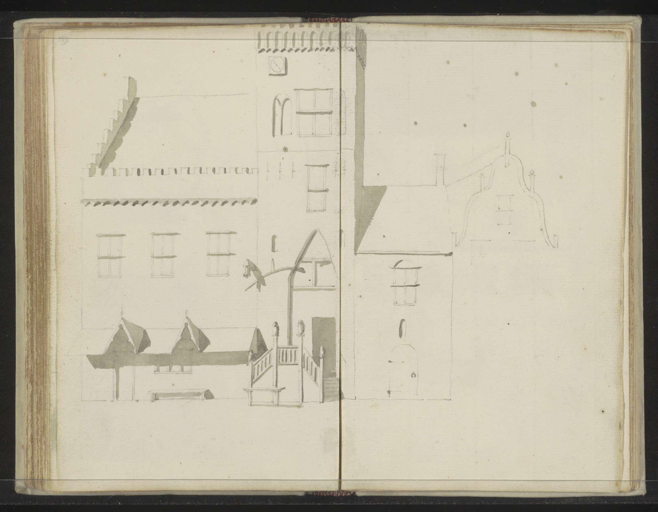 Gevels van gebouwen in een straat
