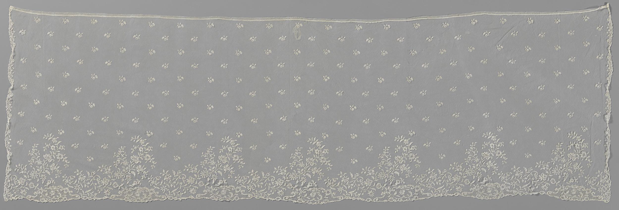 Voile van applicatiekant met zeven heuvels
