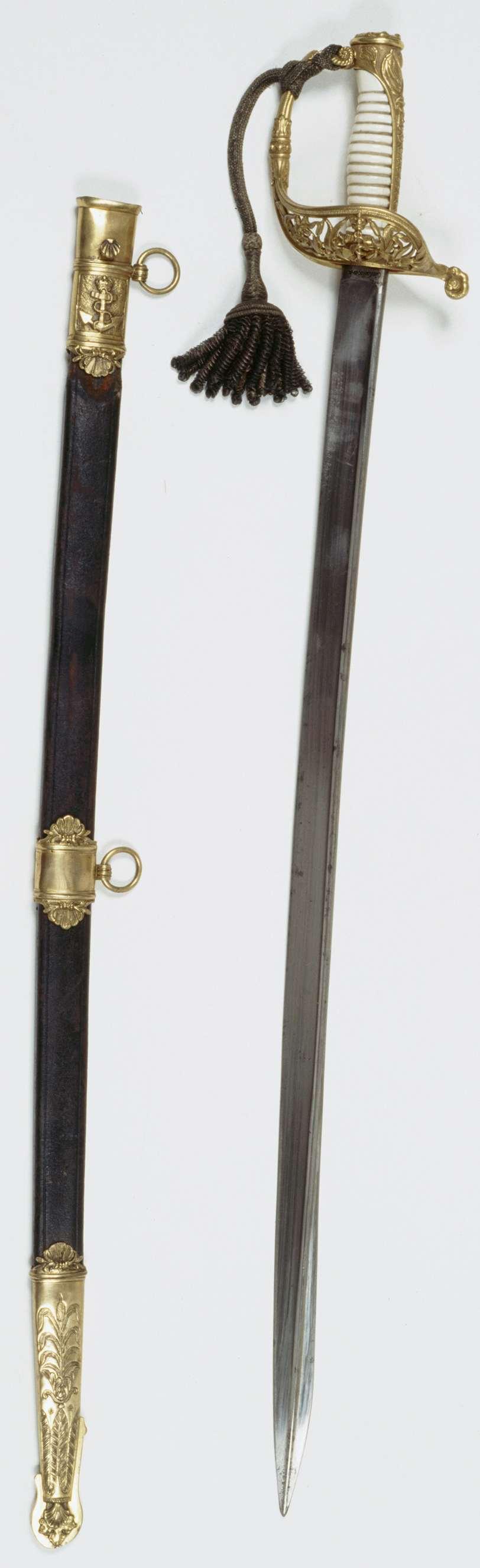 Sabel officier marine M 1843 met schede