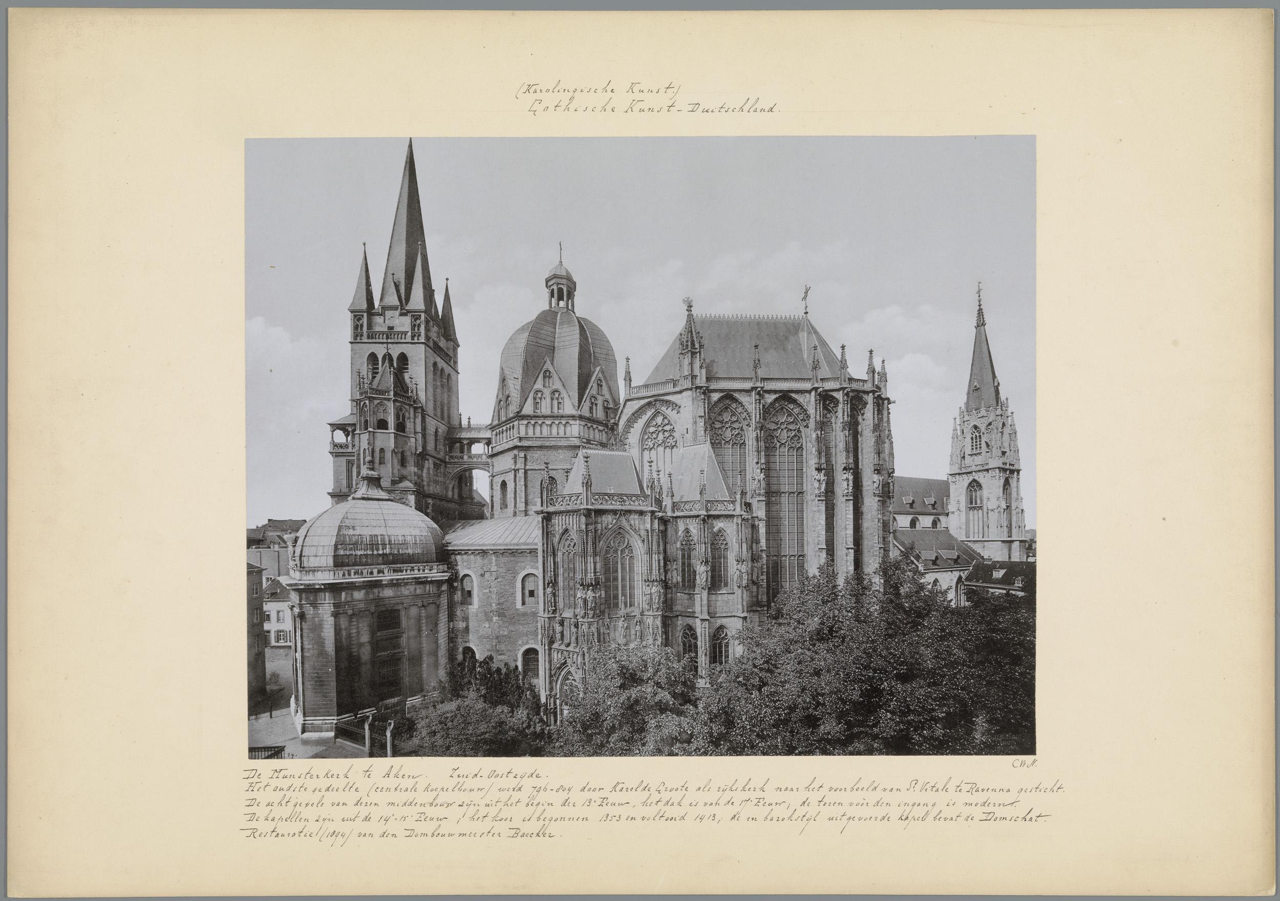 Gezicht op de Dom van Aken