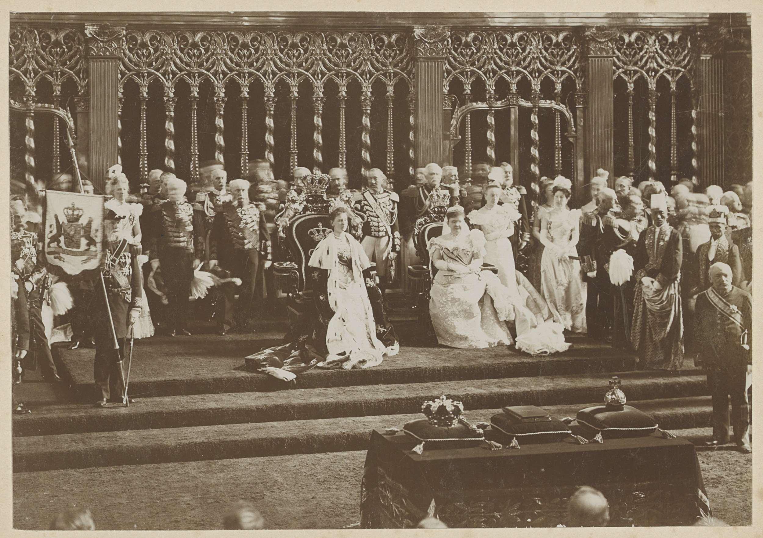 Inhuldigingsplechtigheid van Koningin Wilhelmina in de Nieuwe Kerk te Amsterdam