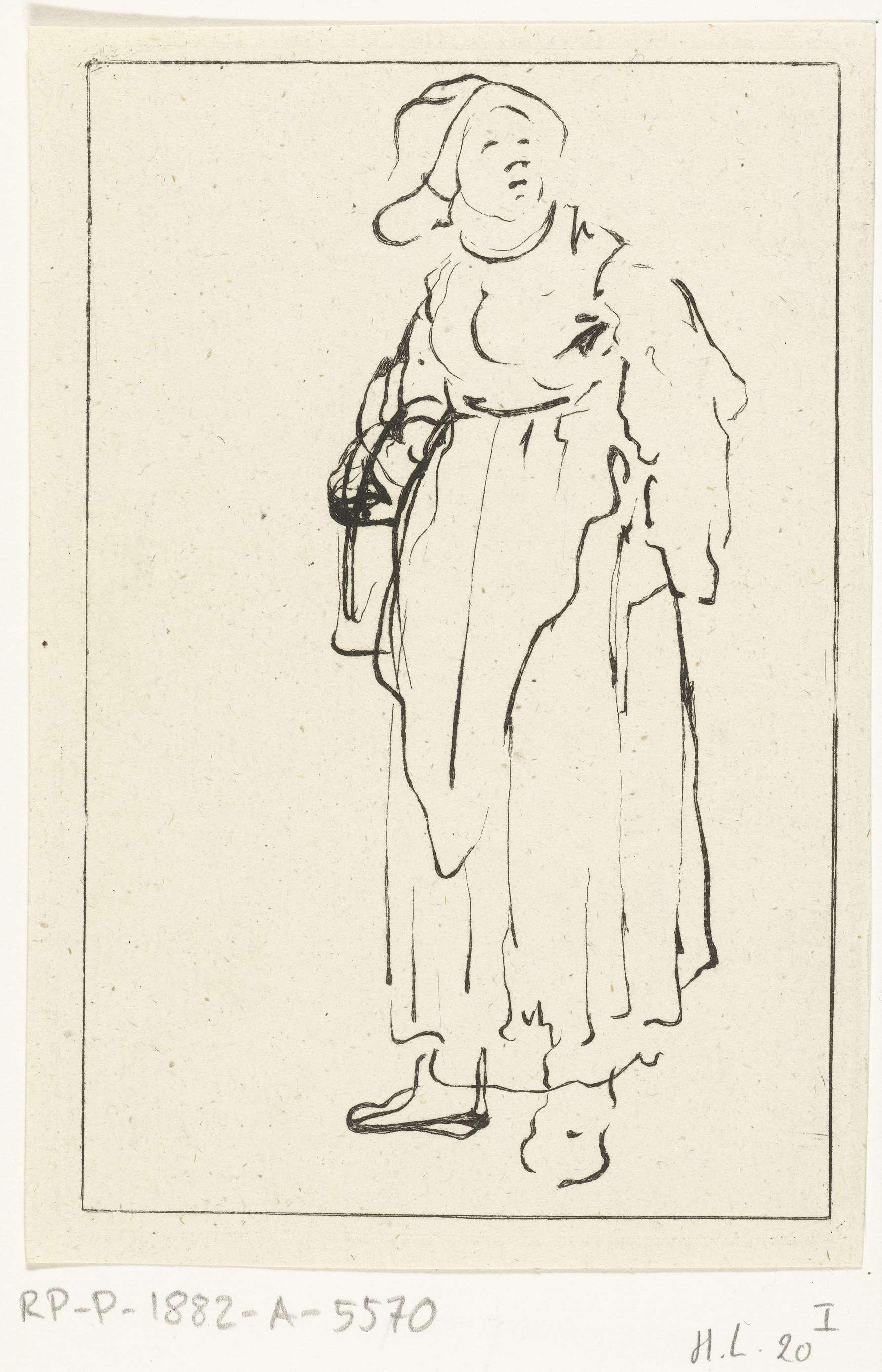 Staande boerin