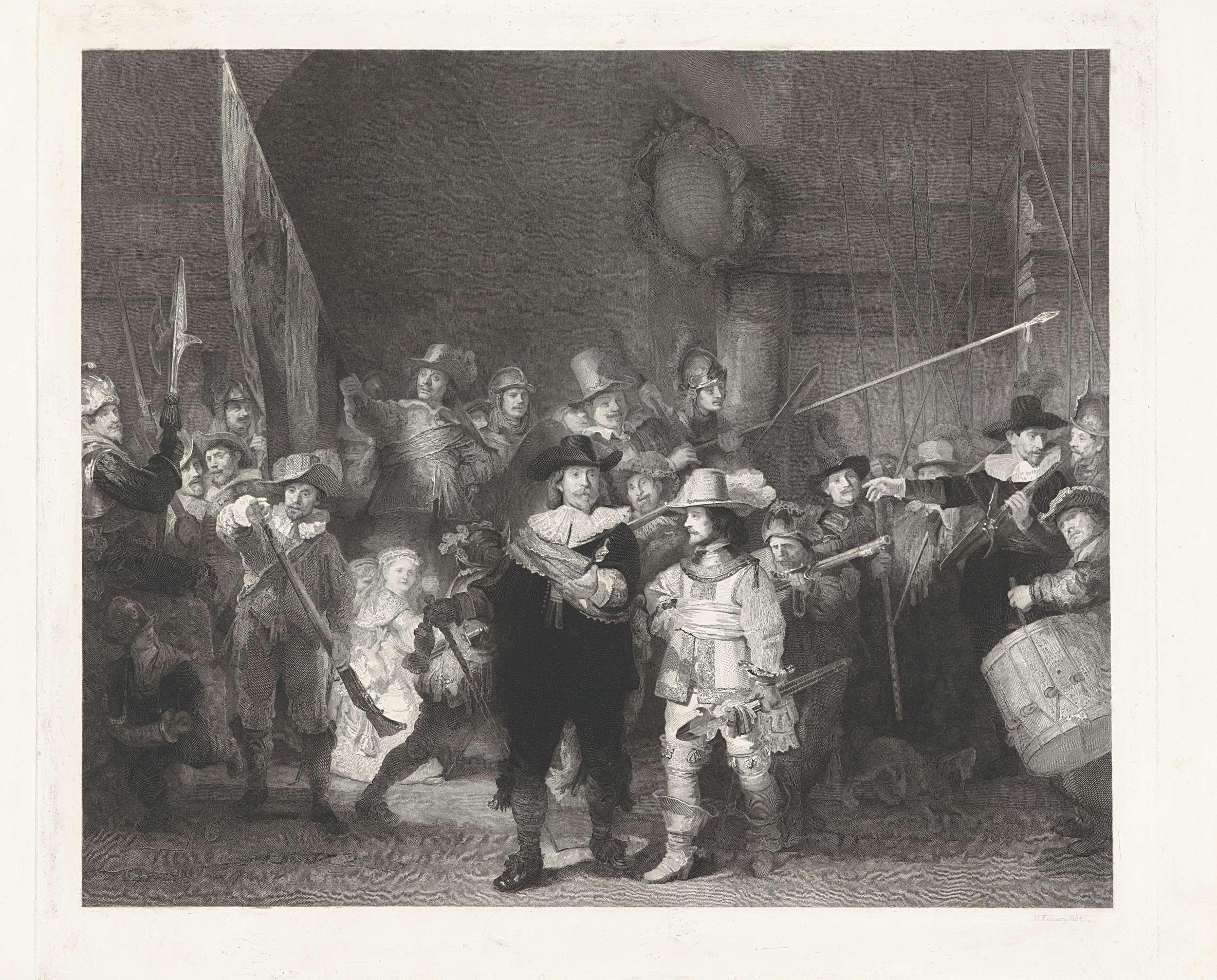 Het korporaalschap van kapitein Frans Banninck Cocq en luitenant Willem van Ruytenburch, bekend als de 'Nachtwacht'