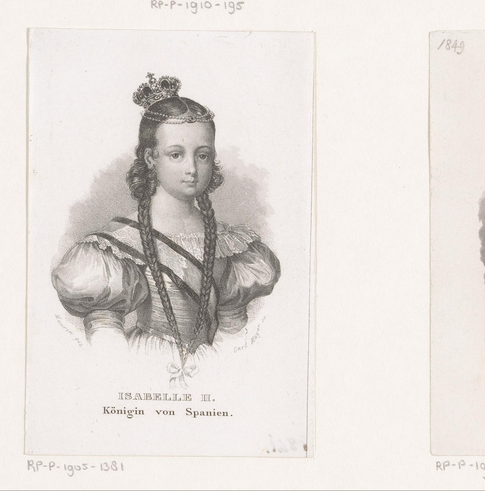 Portret van Isabella II van Spanje, als kind