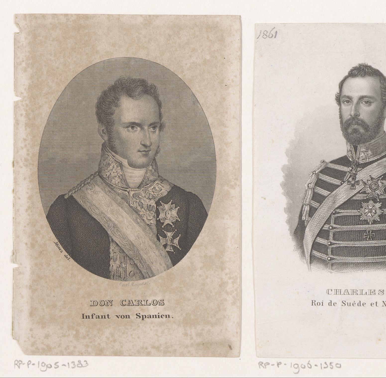 Portret van Carlos María Isidro Benito de Borbón y Borbón-Parma