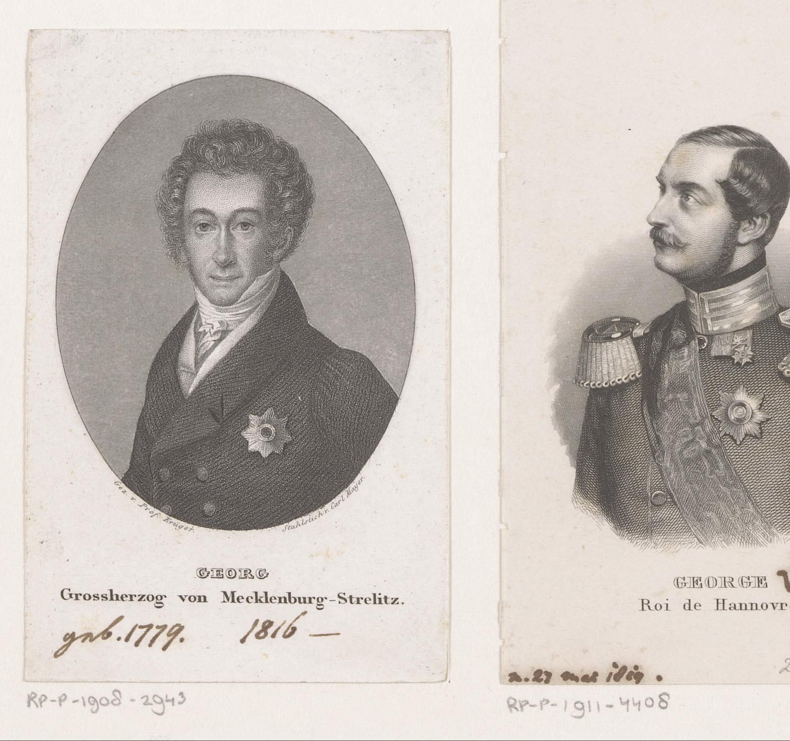 Portret van Georg von Mecklenburg-Strelitz