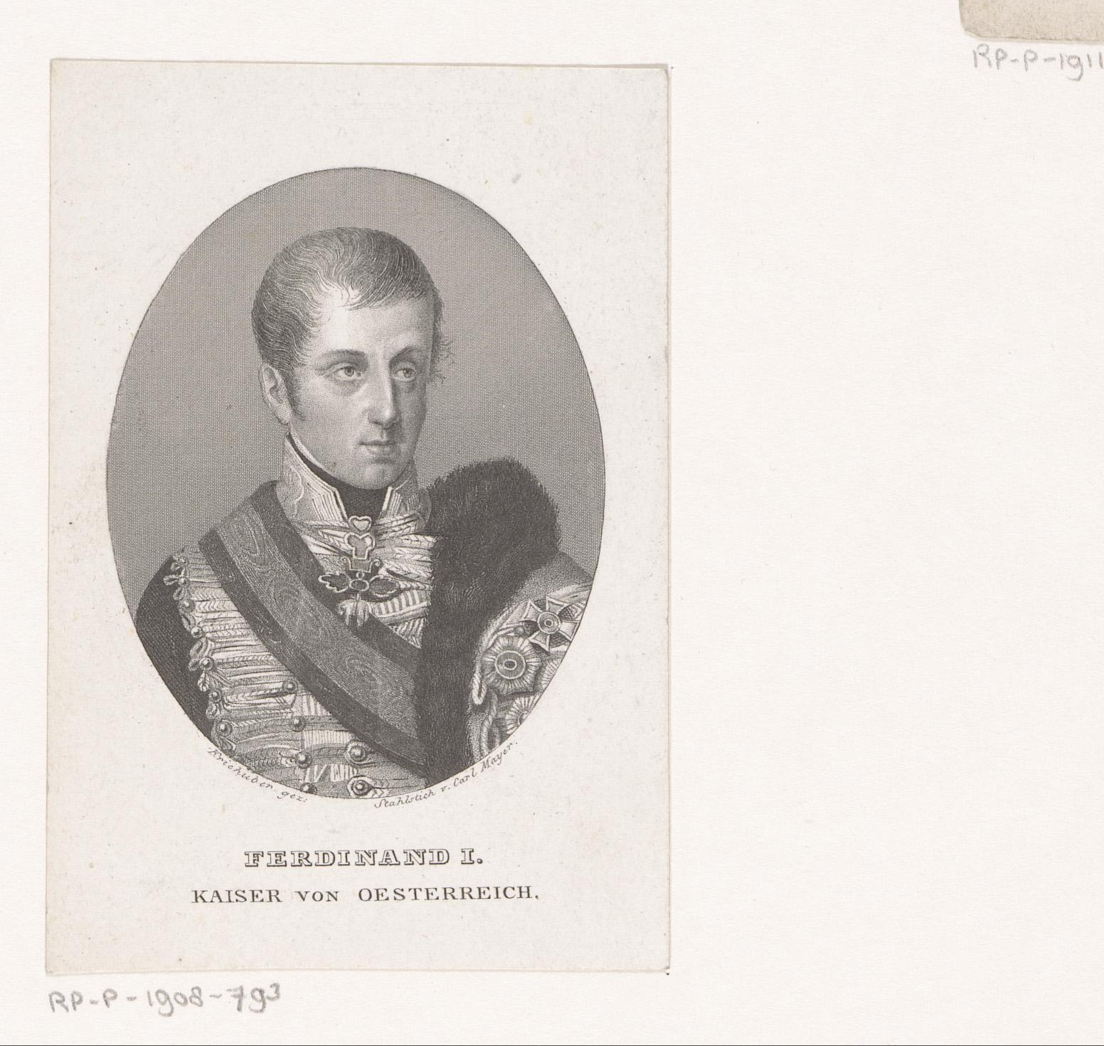 Portret van Ferdinand I, keizer van Oostenrijk