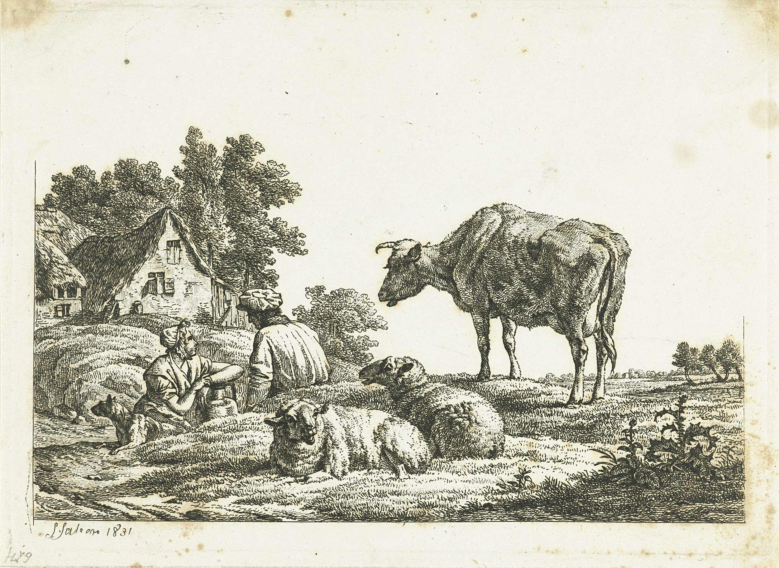 Boerenstel in weiland