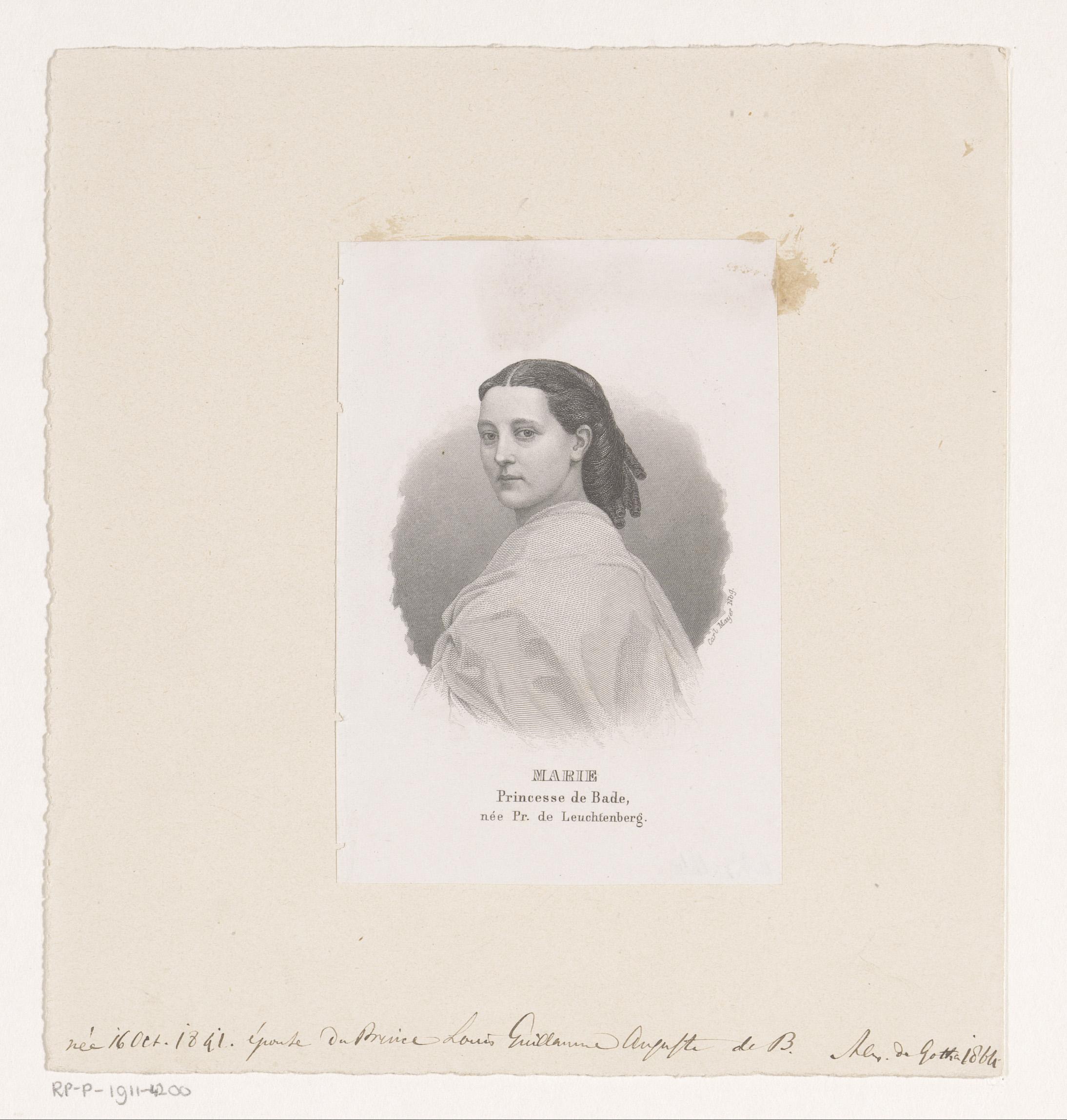 Portret van Maria van Leuchtenberg
