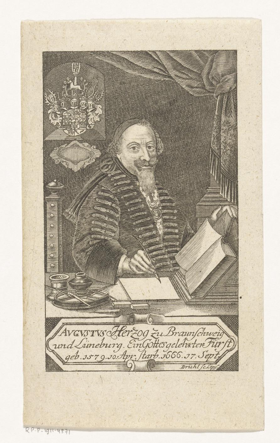 Portret van August II de jongere, hertog van Braunschweig-Lüneburg