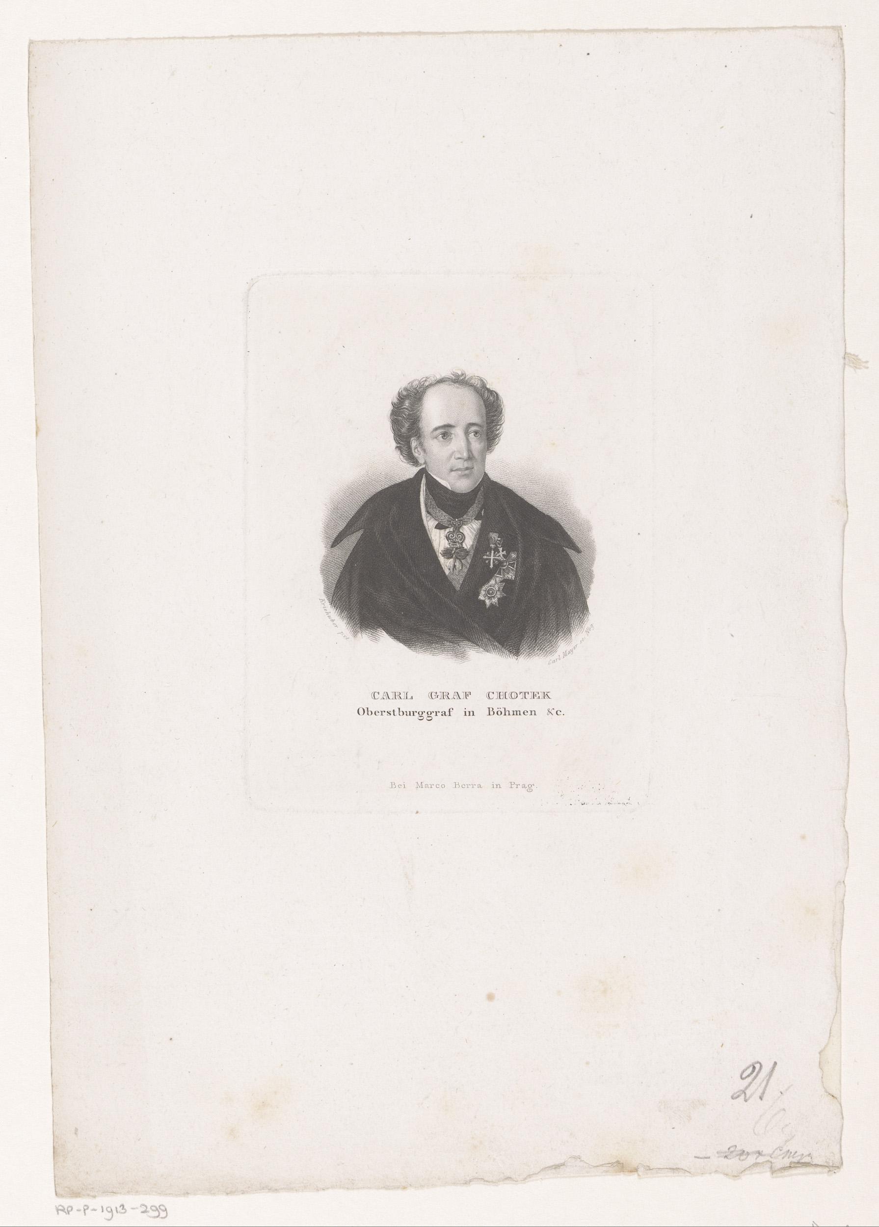 Portret van Karl Chotek von Chotkow