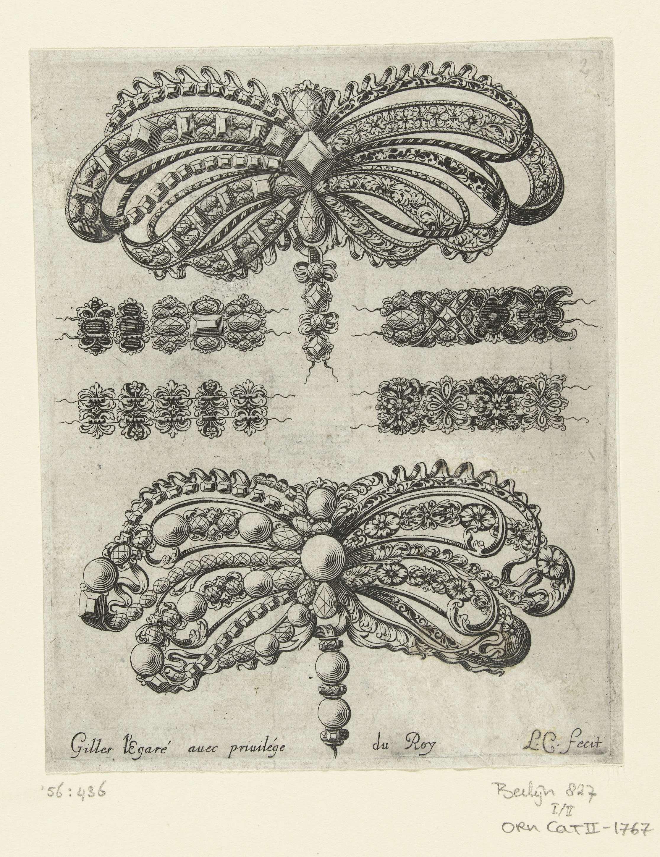 Zes juwelen: broches en kettingschakels