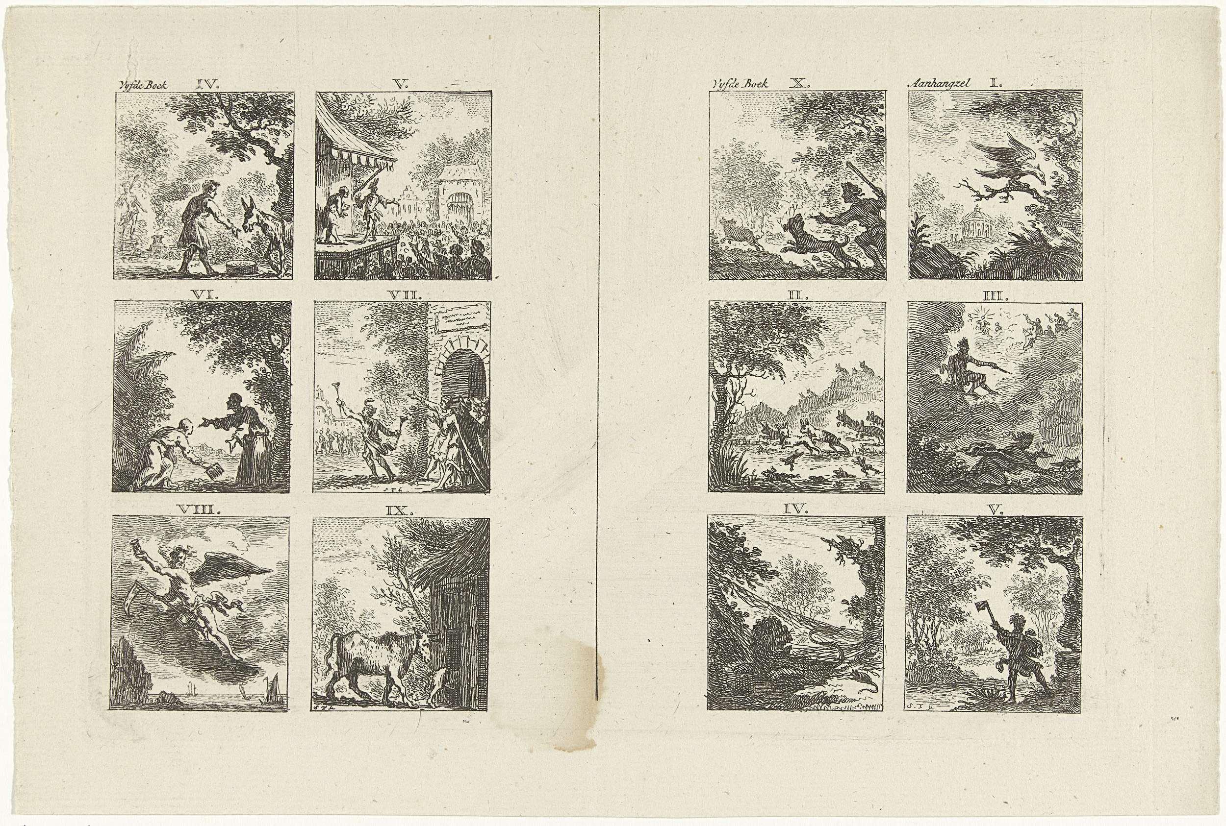 Twaalf fabel-illustraties
