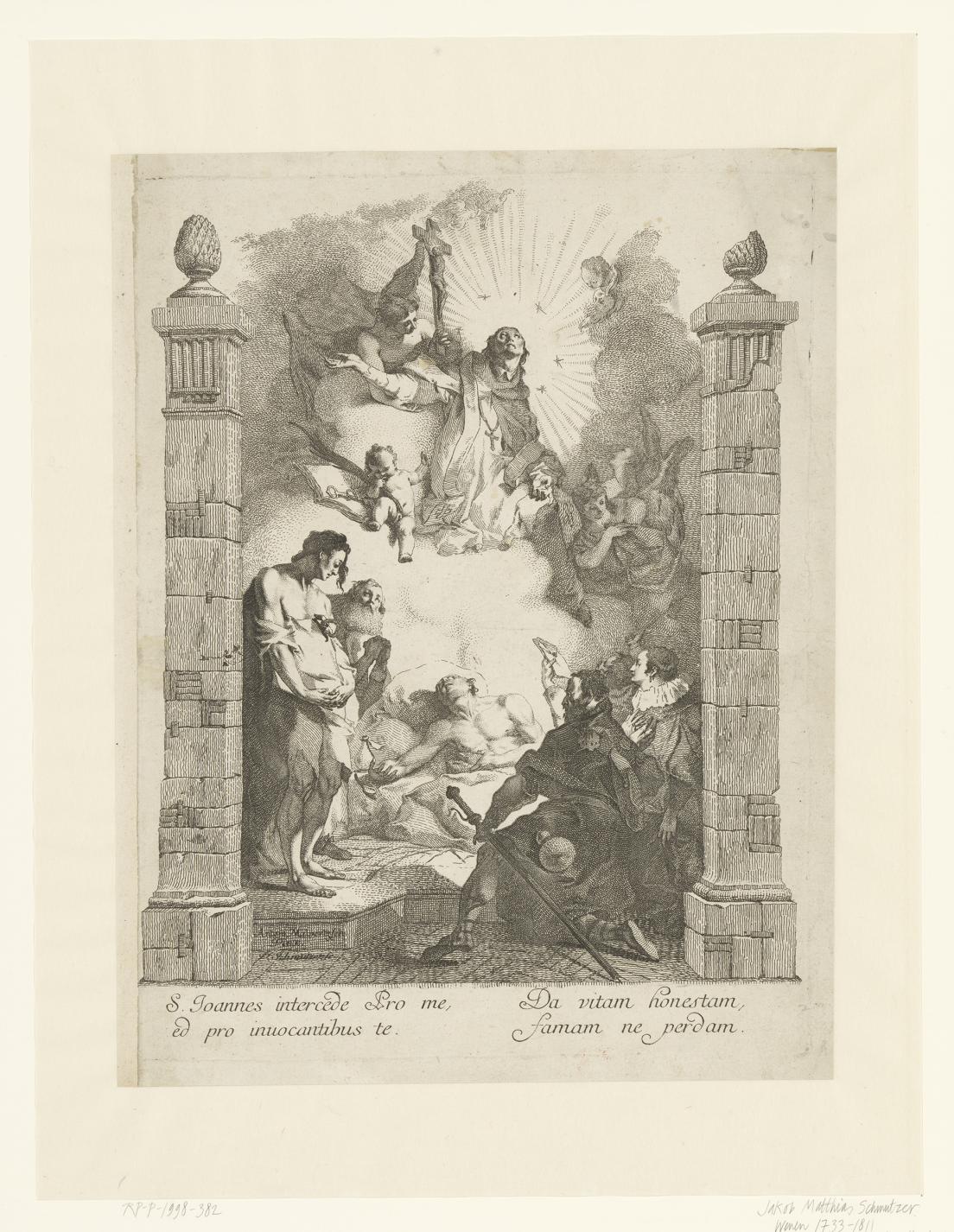 H. Johannes Nepomuk als pleitbezorger van stervenden