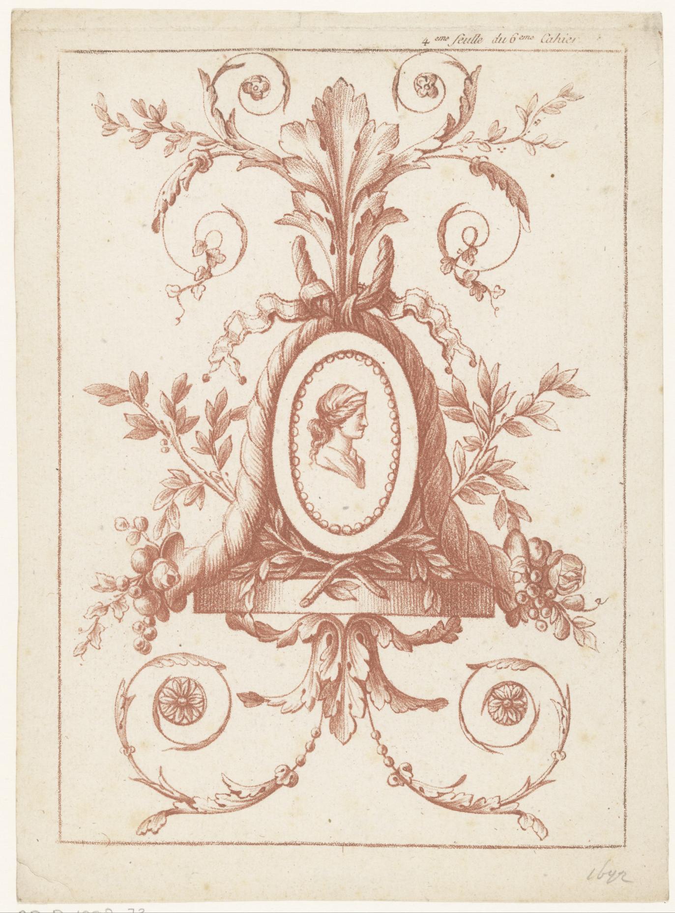 Medaillon met arabesken