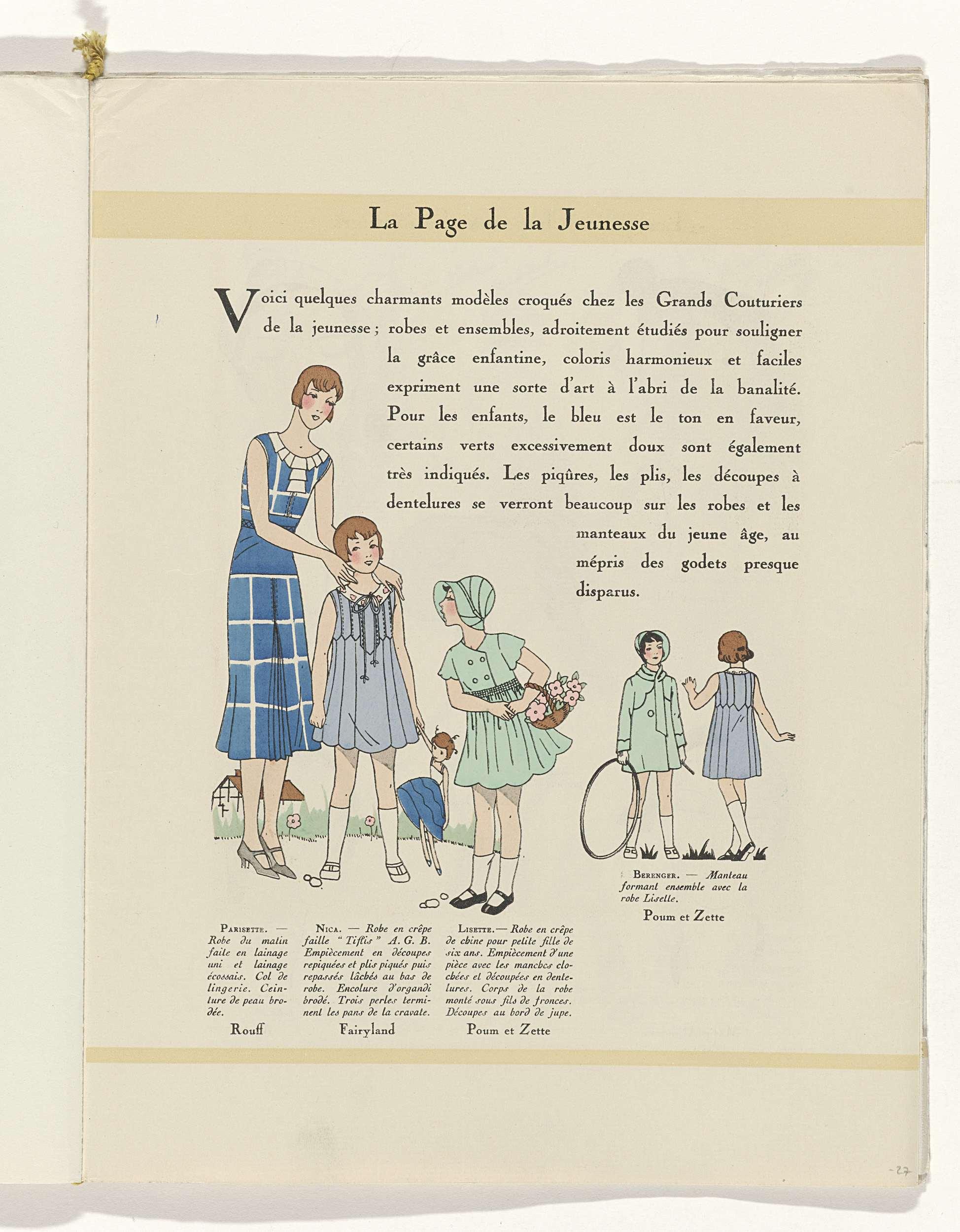 Art - Goût - Beauté, Feuillets de l' élégance féminine, Mai 1931, No. 129, 11e Année, p. 27