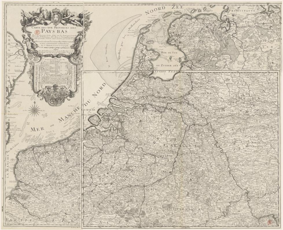 Kaart van de Zeventien Provinciën